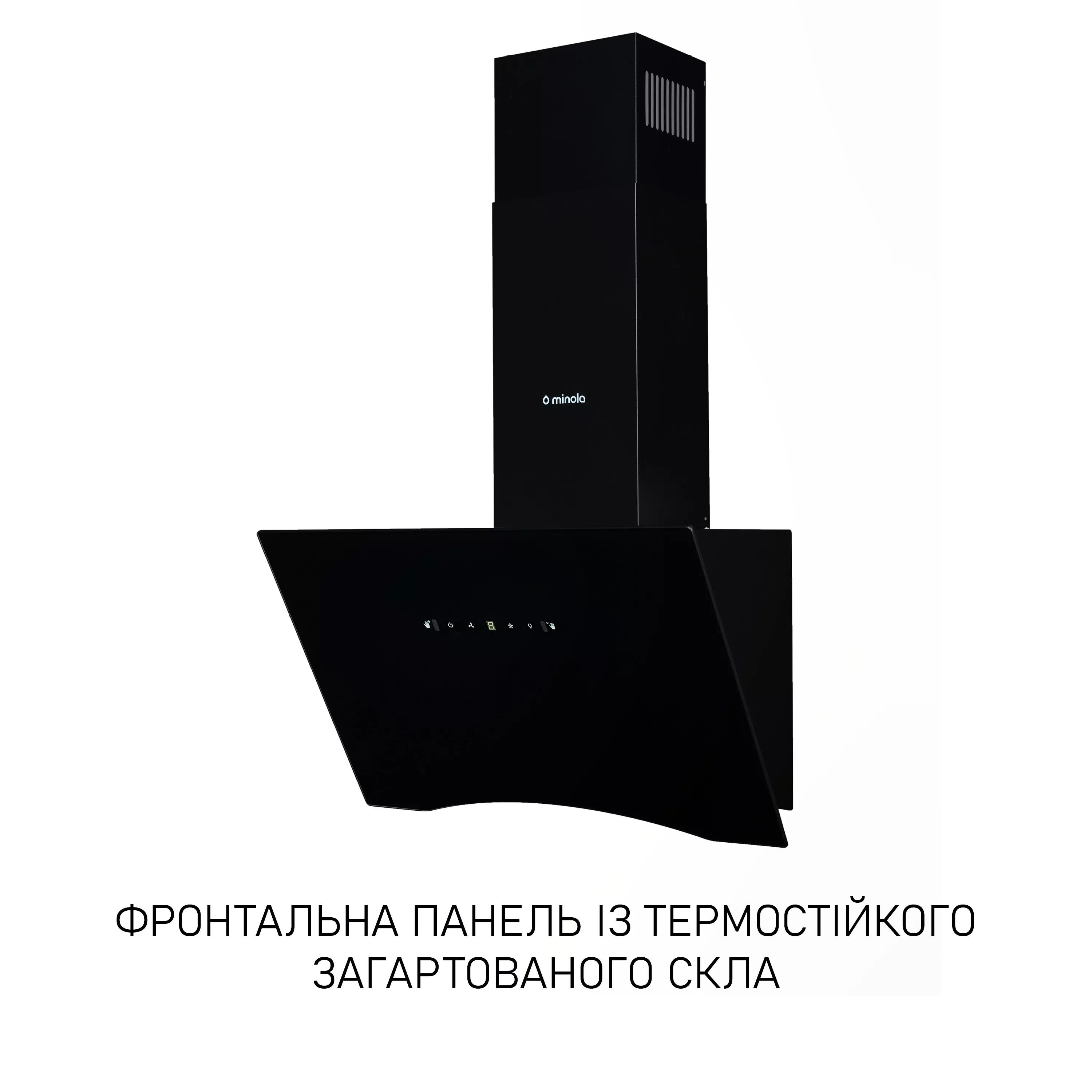 Minola 5902767901567 - зображення 2 Витяжка декоративна похила Minola HVS 6612 BL 1000 LED - зображення 2