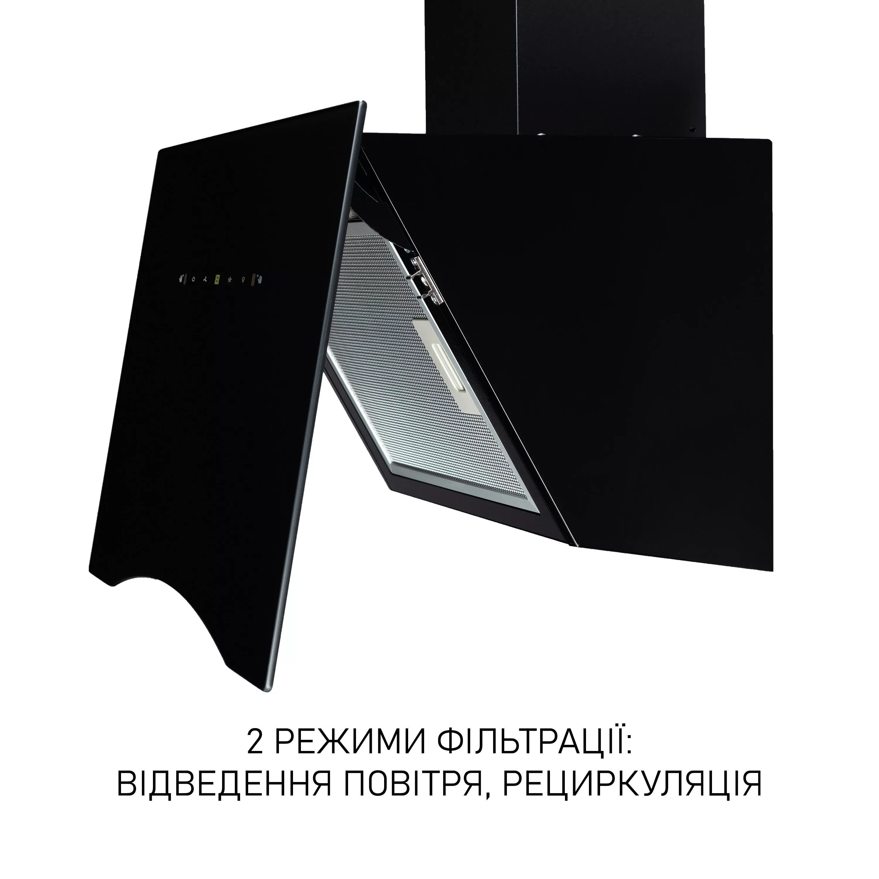 Minola 5902767901567 - зображення 3 Витяжка декоративна похила Minola HVS 6612 BL 1000 LED - зображення 3
