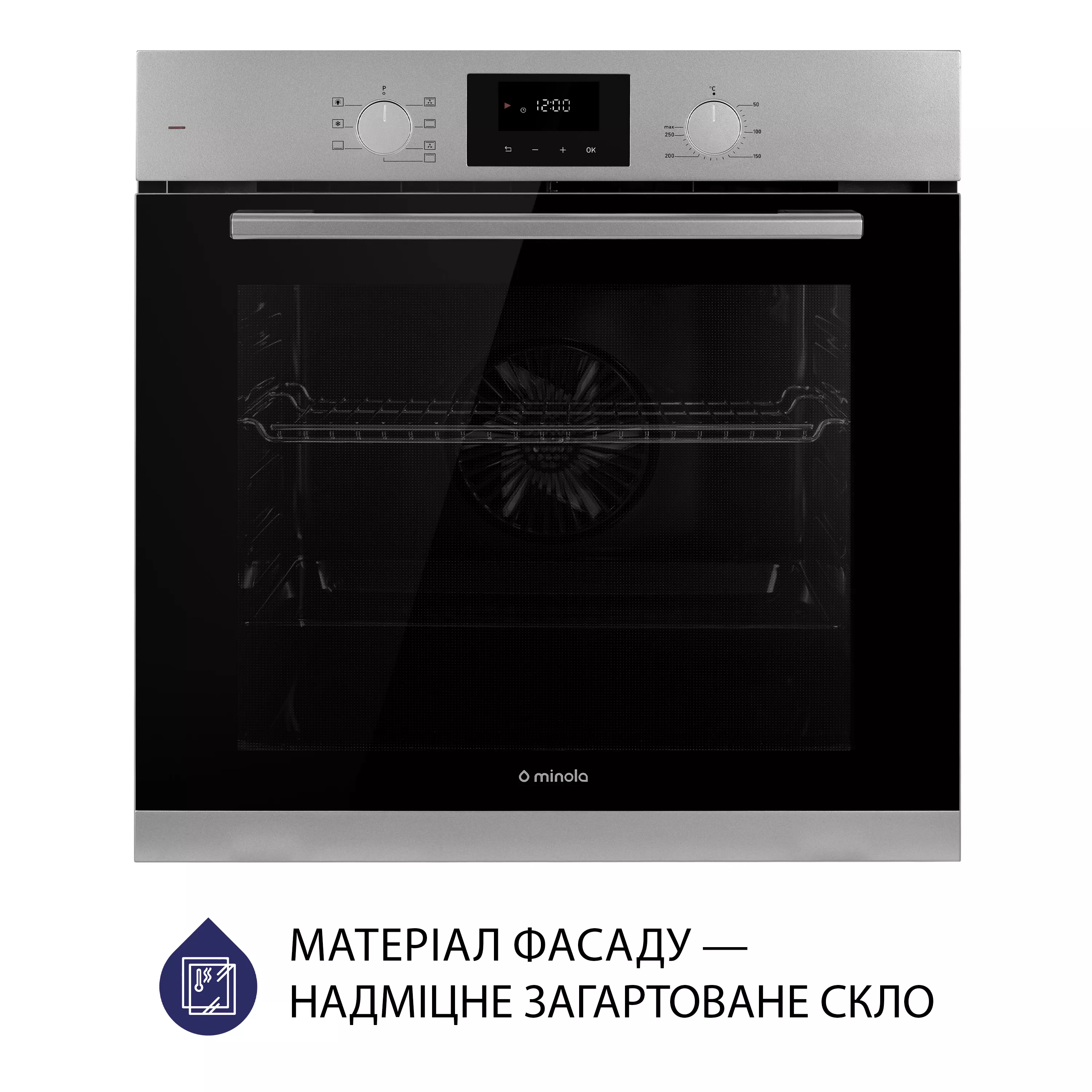 Minola 5905538401624 - зображення 2 Духова шафа електрична Minola EOD 675 Dove Gray - зображення 2