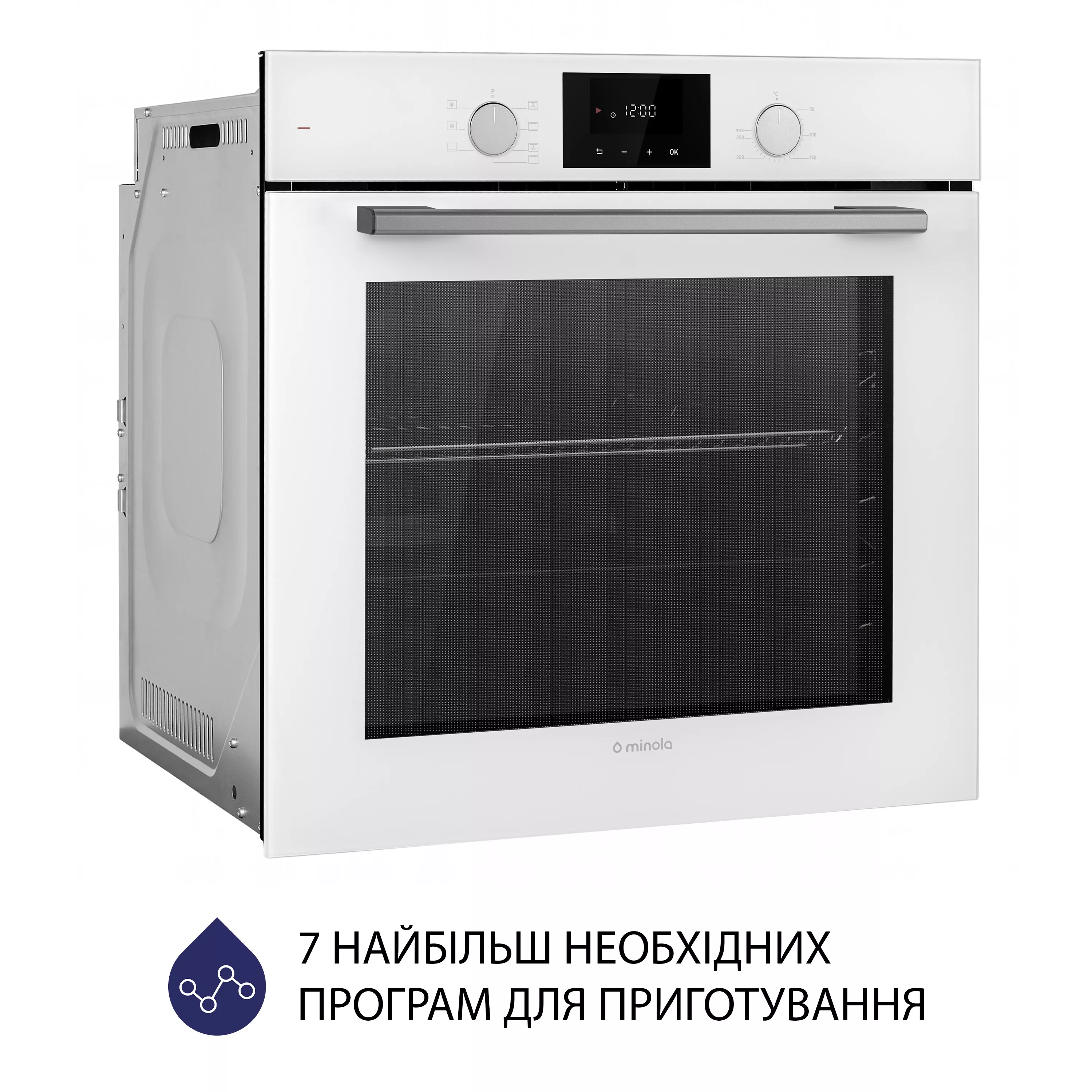 Minola 5905538401617 - зображення 3 Духова шафа електрична Minola EOD 675 WH - зображення 3