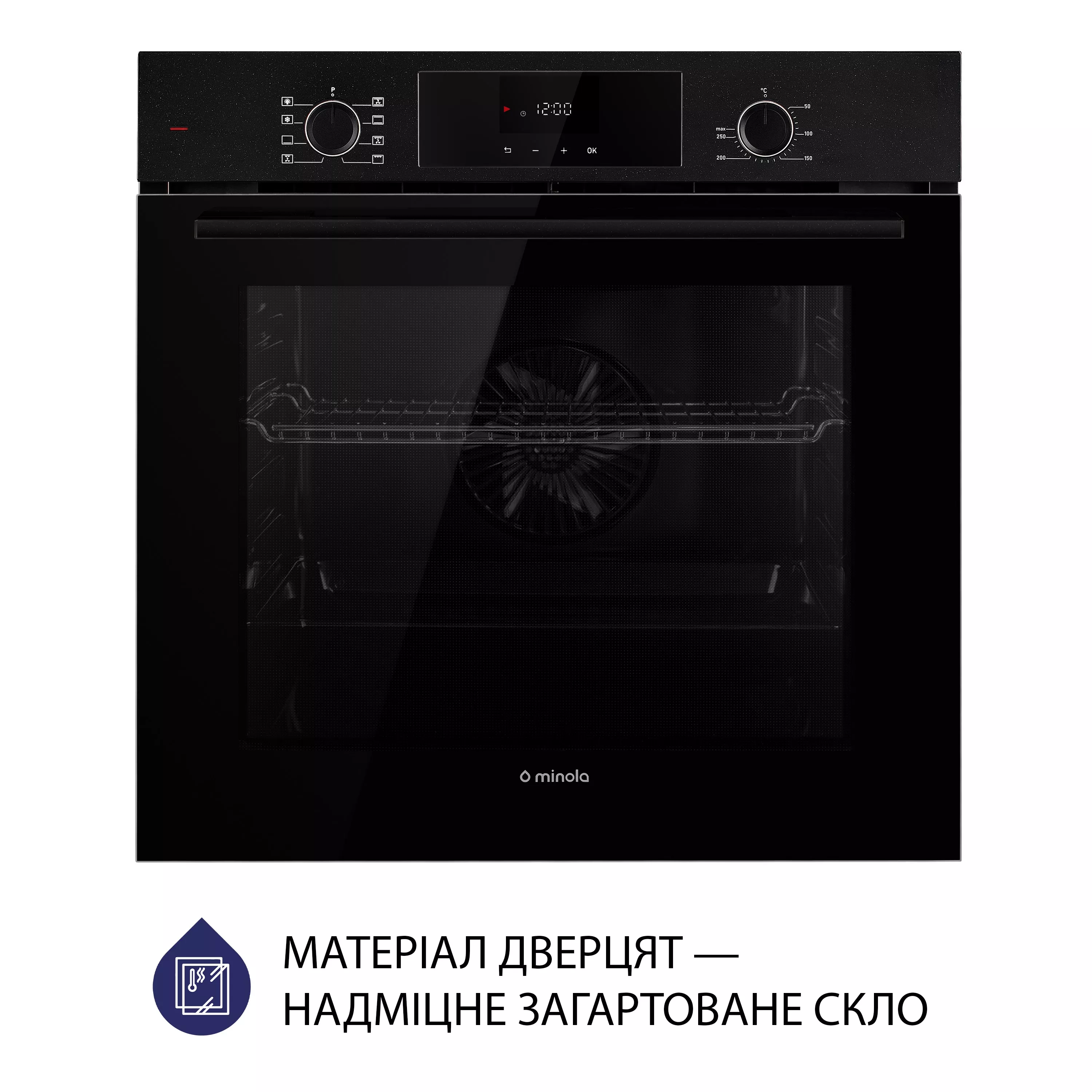 Minola 5902767909709 - зображення 2 Духова шафа електрична Minola EOD 6804 Midnight - зображення 2