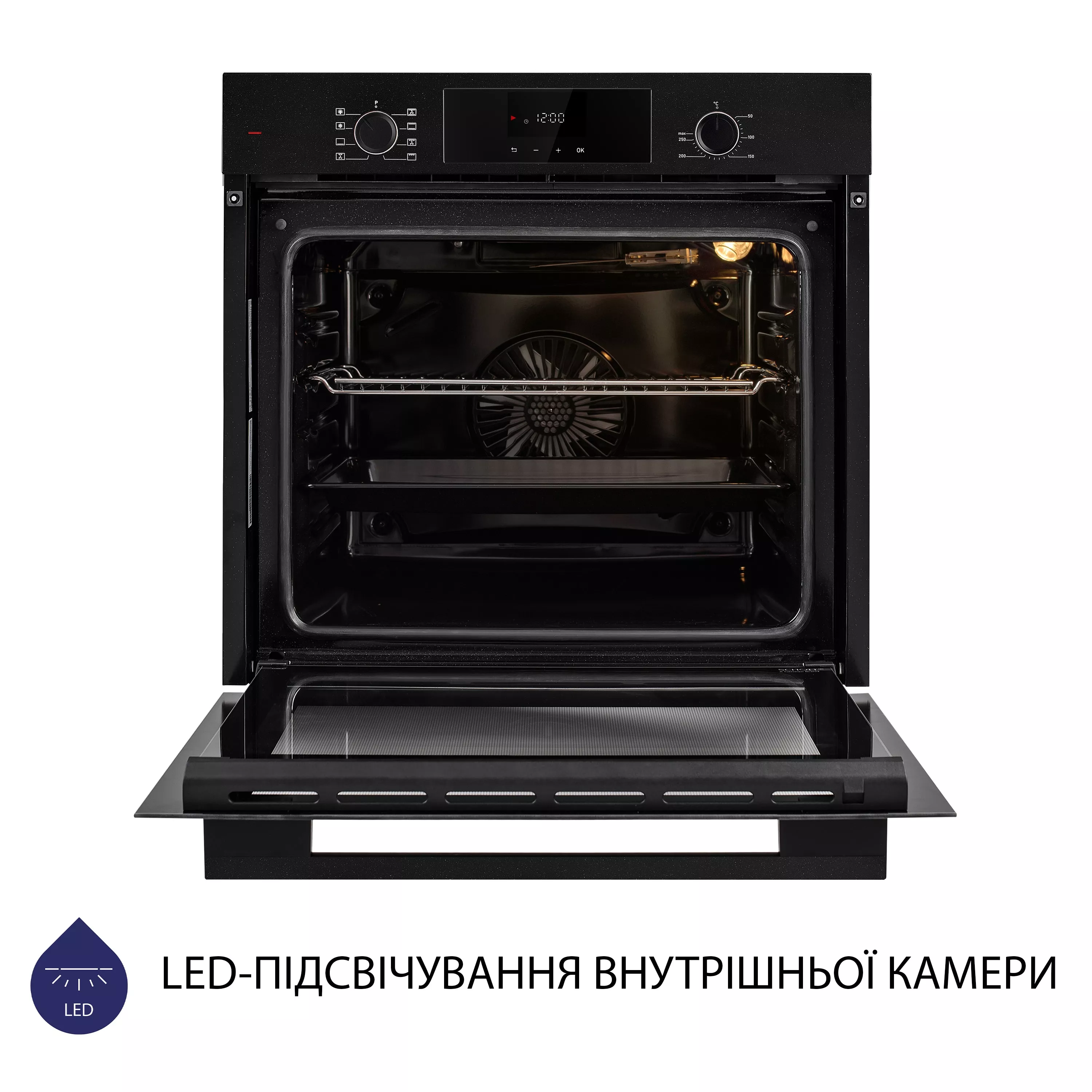 Minola 5902767909709 - зображення 6 Духова шафа електрична Minola EOD 6804 Midnight - зображення 6