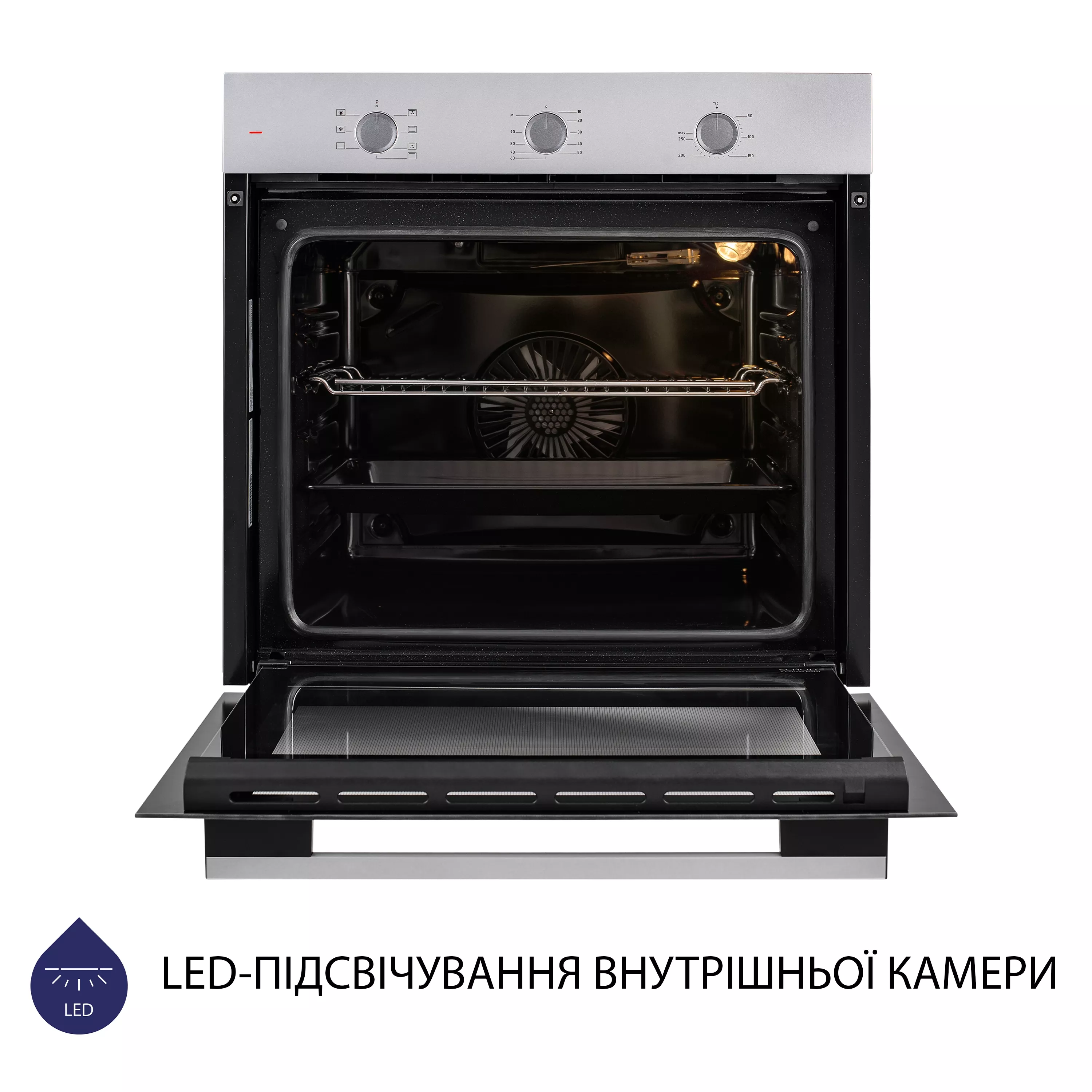 Minola 5902767909662 - зображення 7 Духова шафа електрична Minola EO 674 Dove Gray - зображення 7