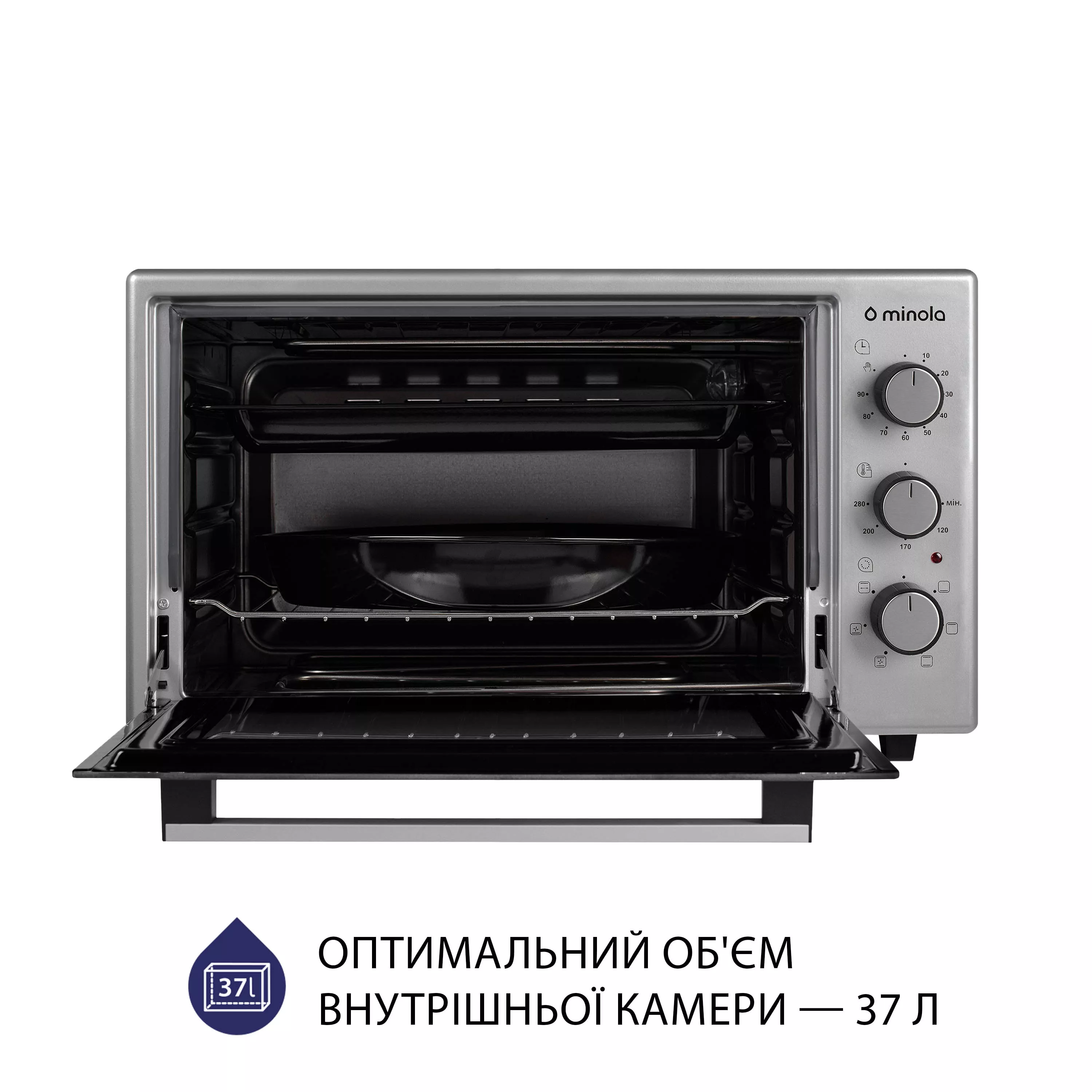Minola 5902767909259 - зображення 2 Электрическая печь Minola FOET 3714 GR - зображення 2