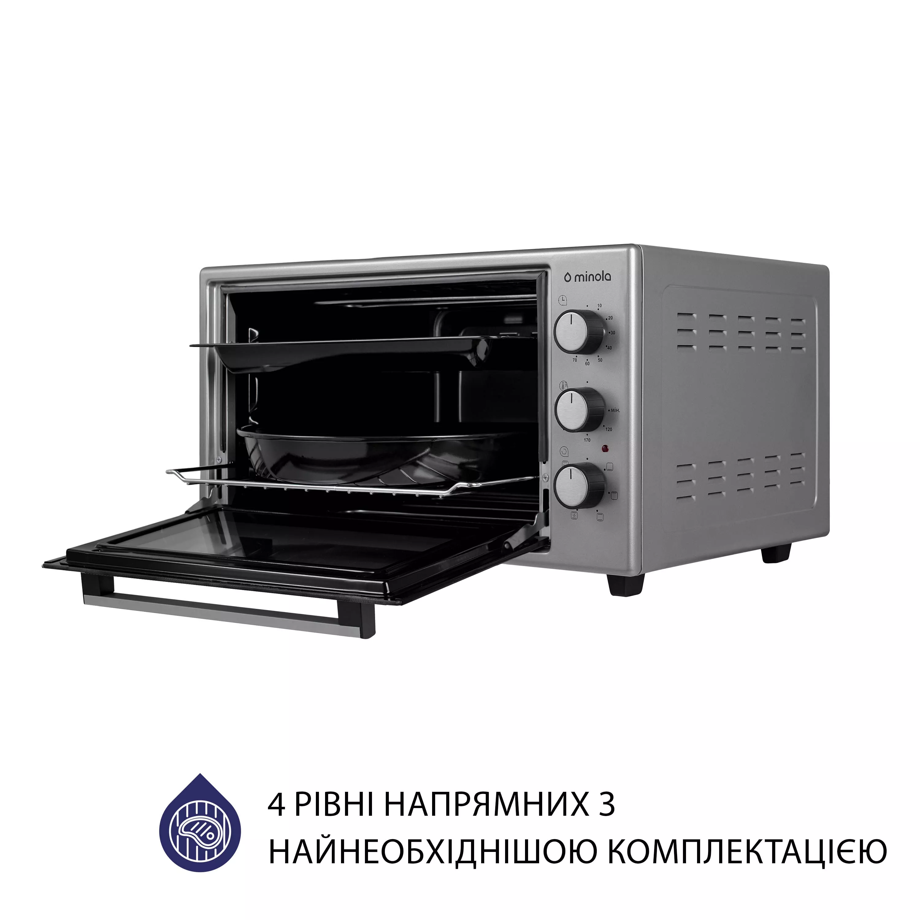 Minola 5902767909259 - зображення 8 Электрическая печь Minola FOET 3714 GR - зображення 8