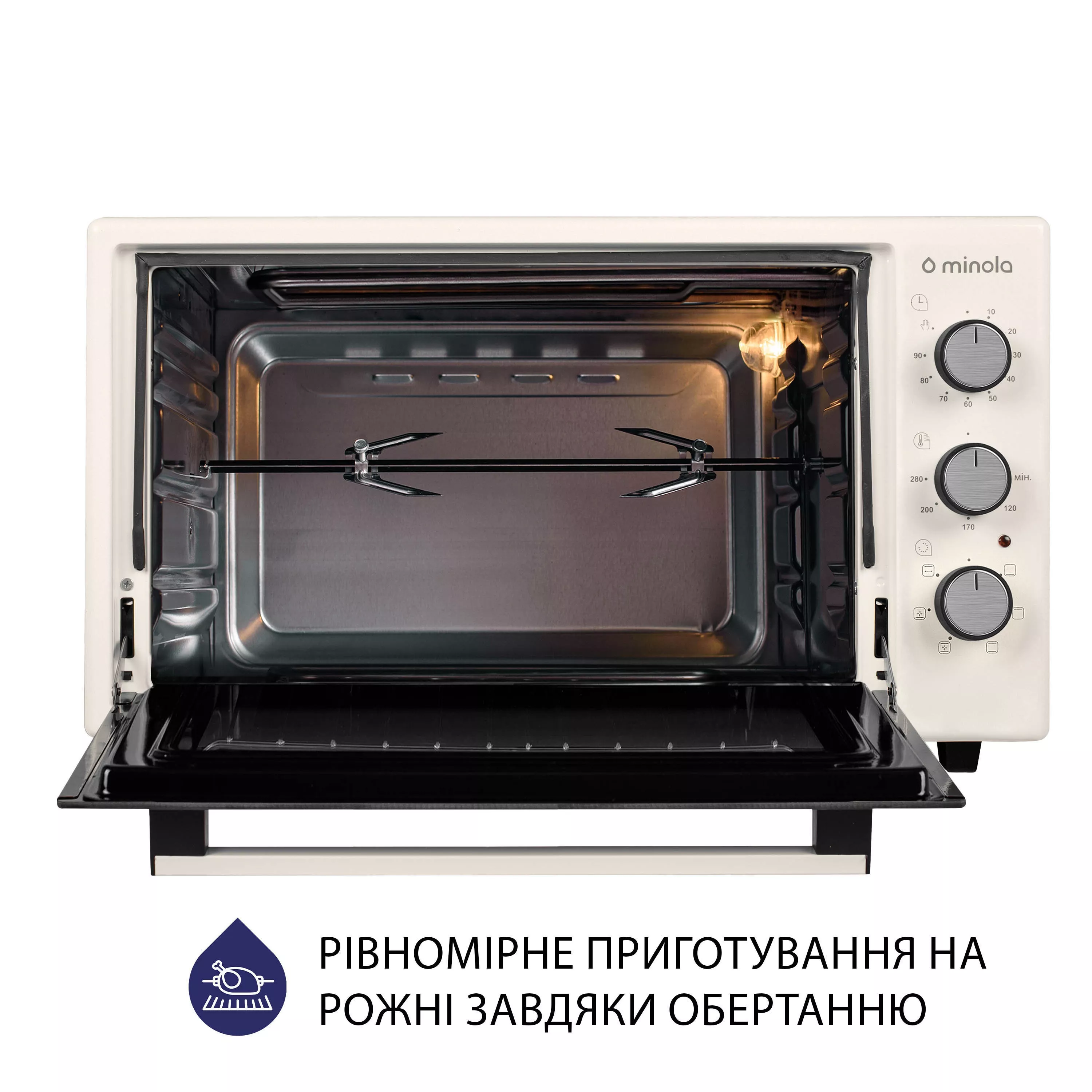 Minola 5902767909266 - зображення 10 Электрическая печь Minola FOET 3714 IV - зображення 10