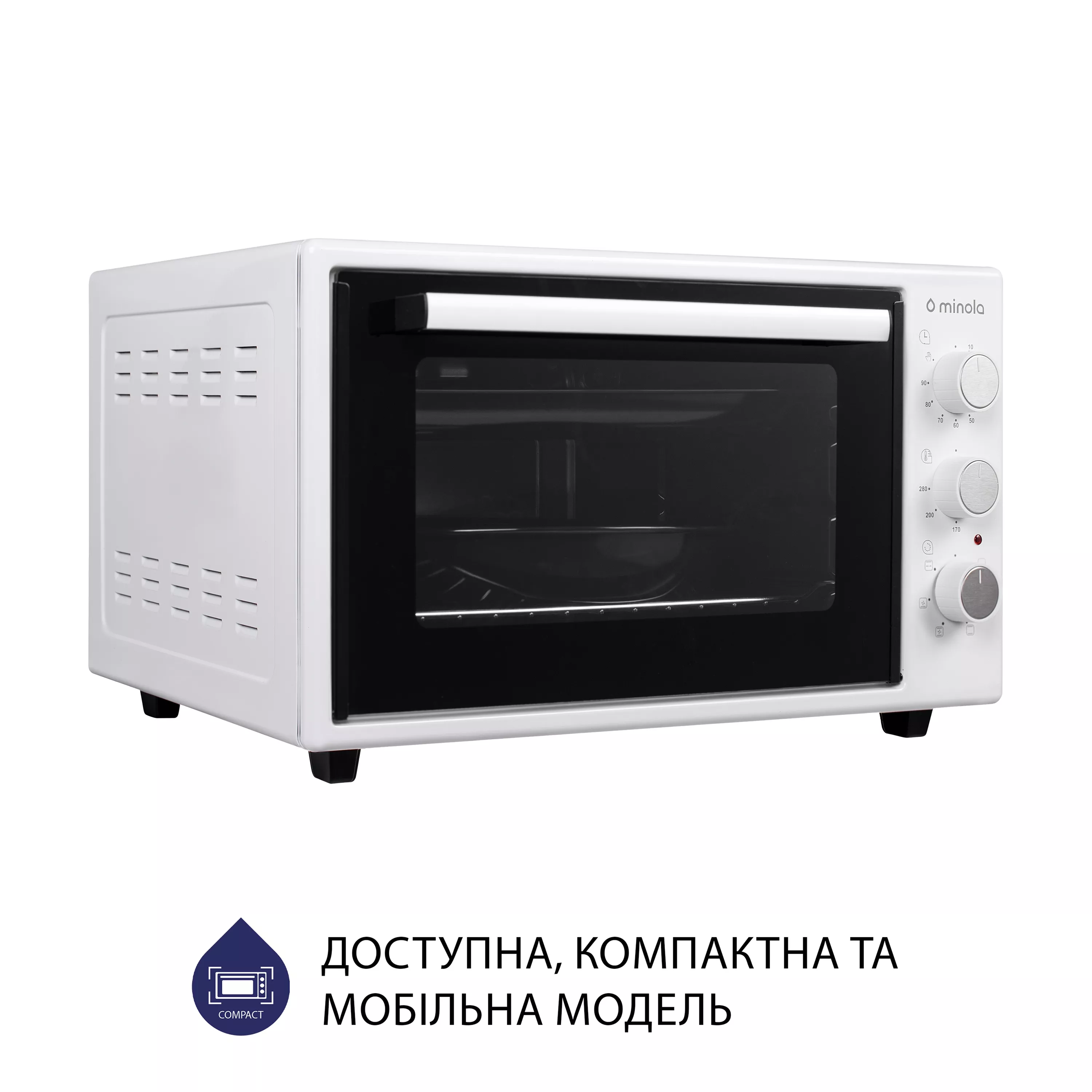 Minola 5902767909242 - зображення 4 Электрическая печь Minola FOET 3714 WH - зображення 4