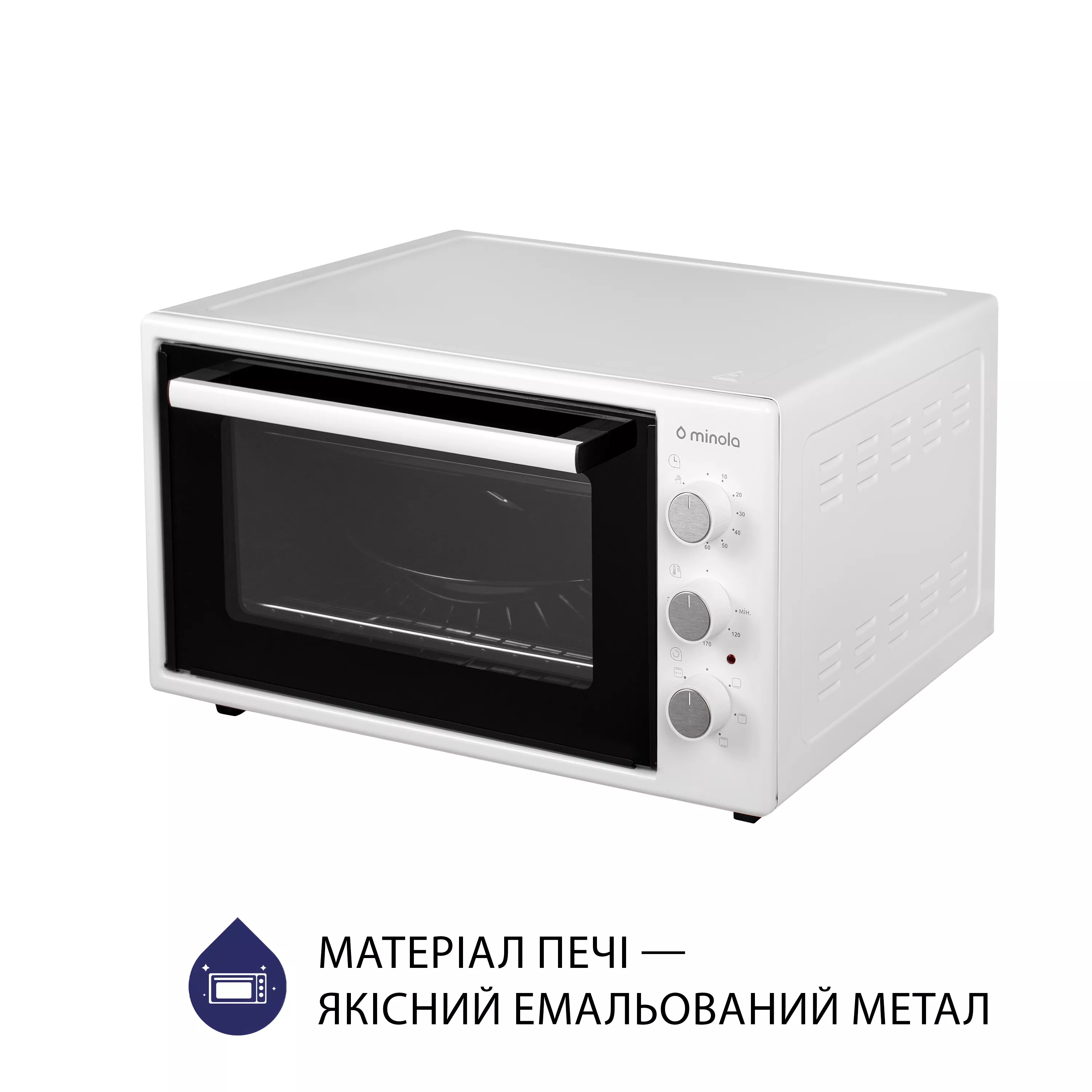Minola 5902767909242 - зображення 6 Электрическая печь Minola FOET 3714 WH - зображення 6