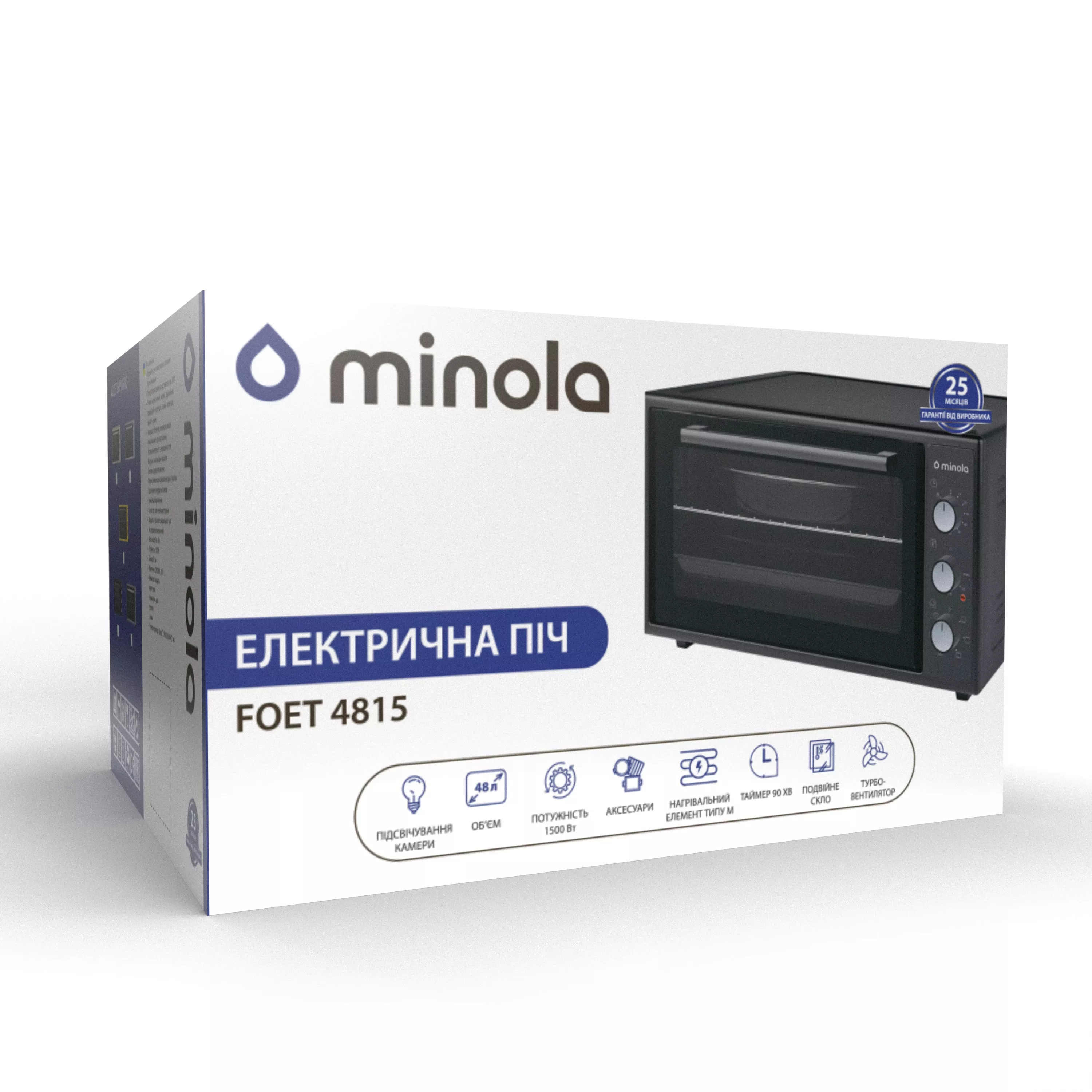Електрична піч Minola FOET 4815 WH - зображення 16