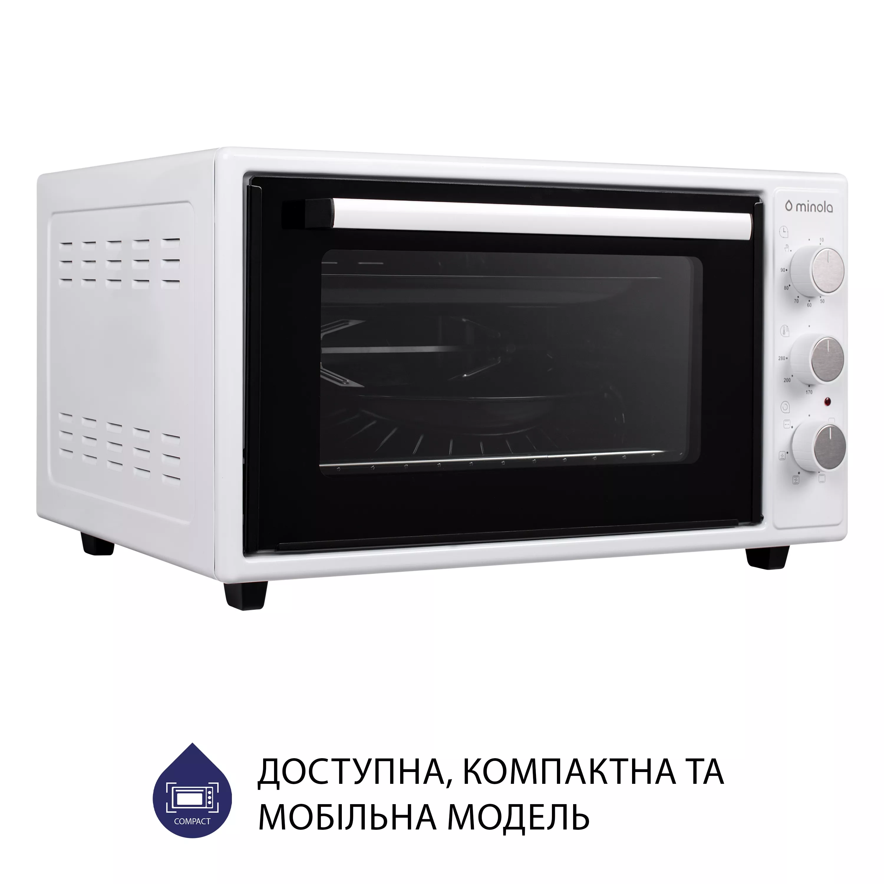 Електрична піч Minola FOET 4815 WH - зображення 4