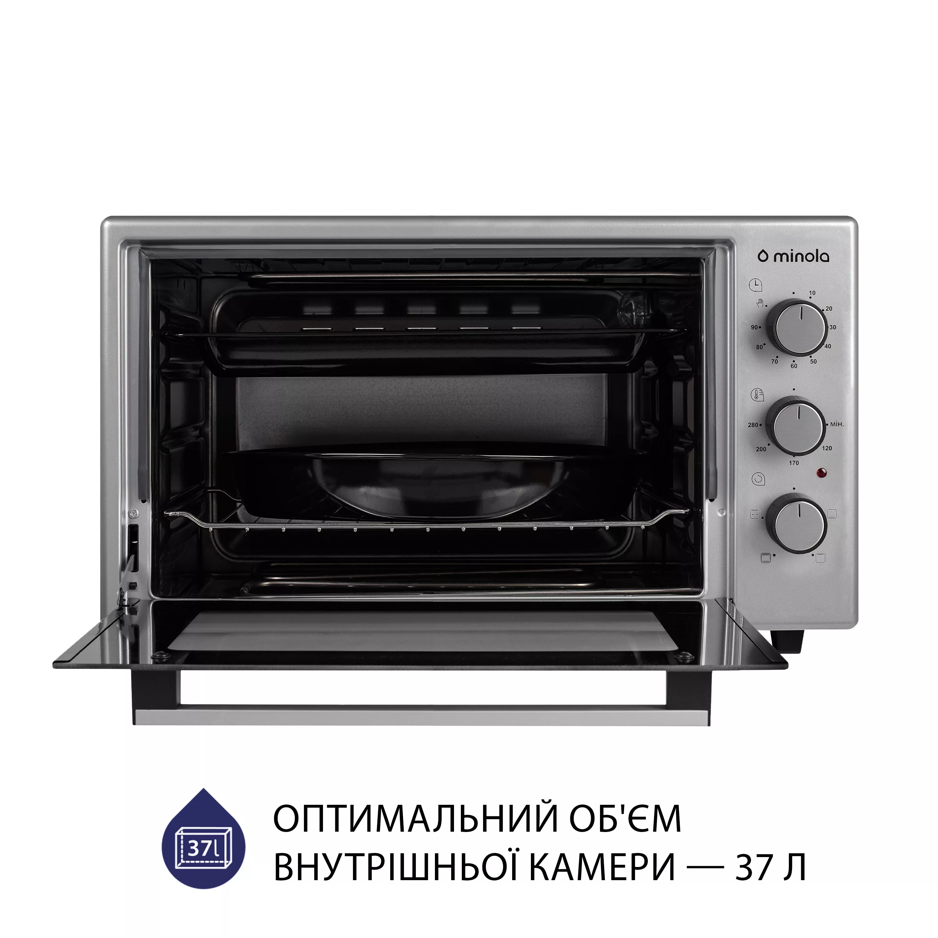 Minola 5902767909211 - зображення 2 Электрическая печь Minola FOEV 3714 GR - зображення 2
