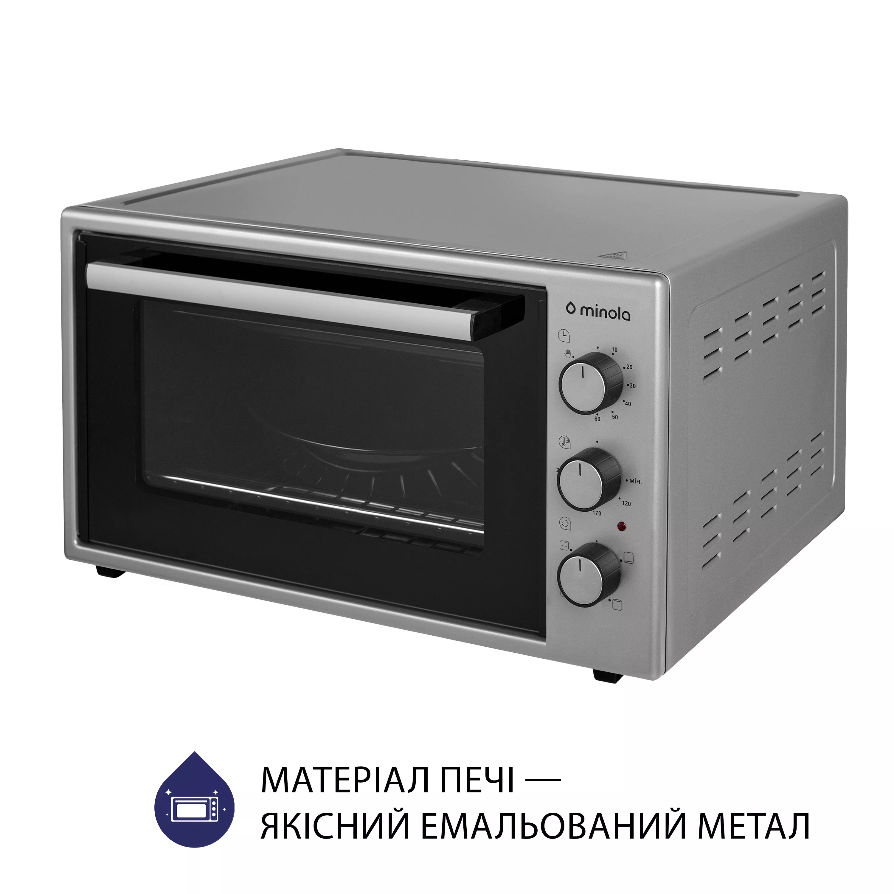 Minola 5902767909211 - зображення 6 Электрическая печь Minola FOEV 3714 GR - зображення 6