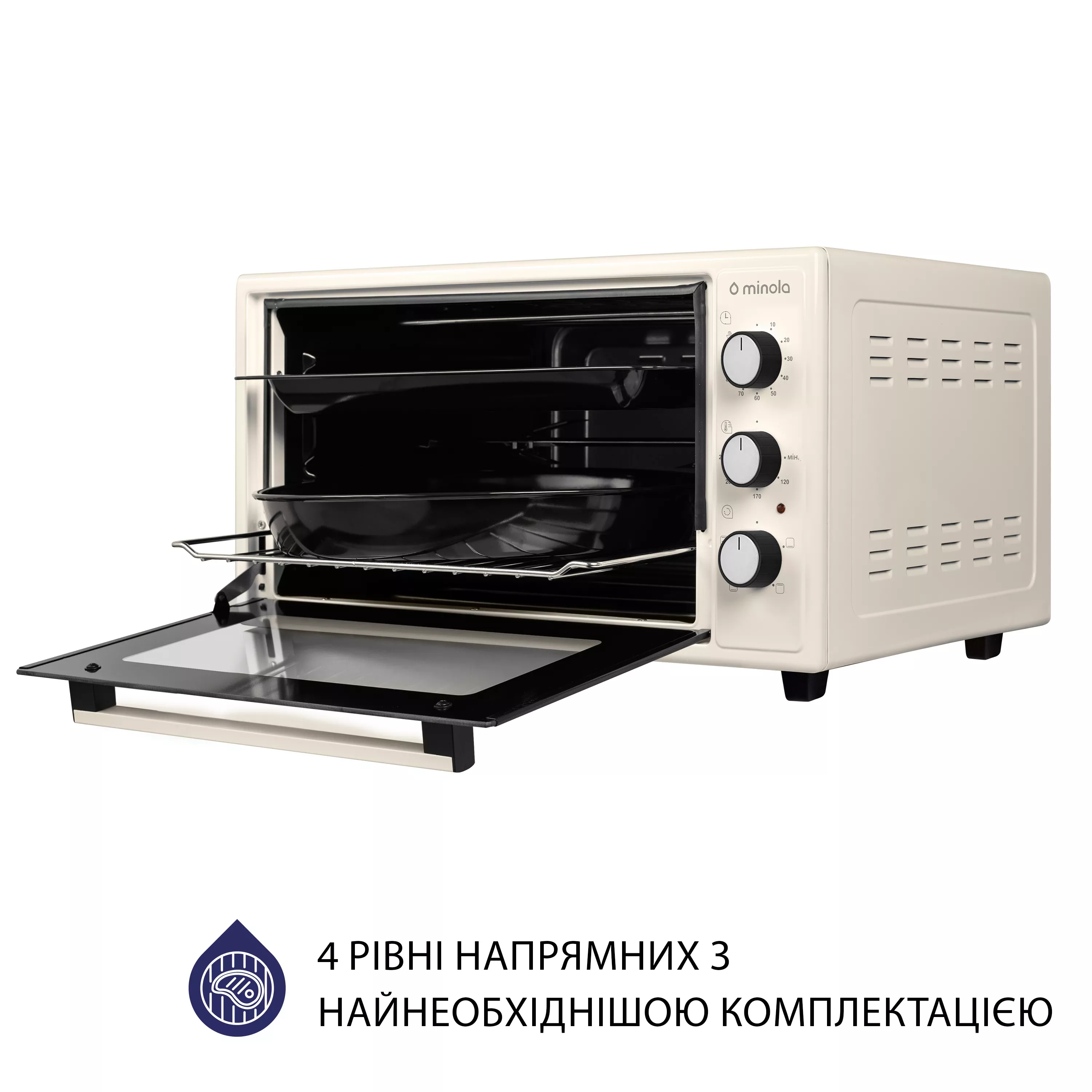Minola 5902767909228 - зображення 7 Электрическая печь Minola FOEV 3714 IV - зображення 7