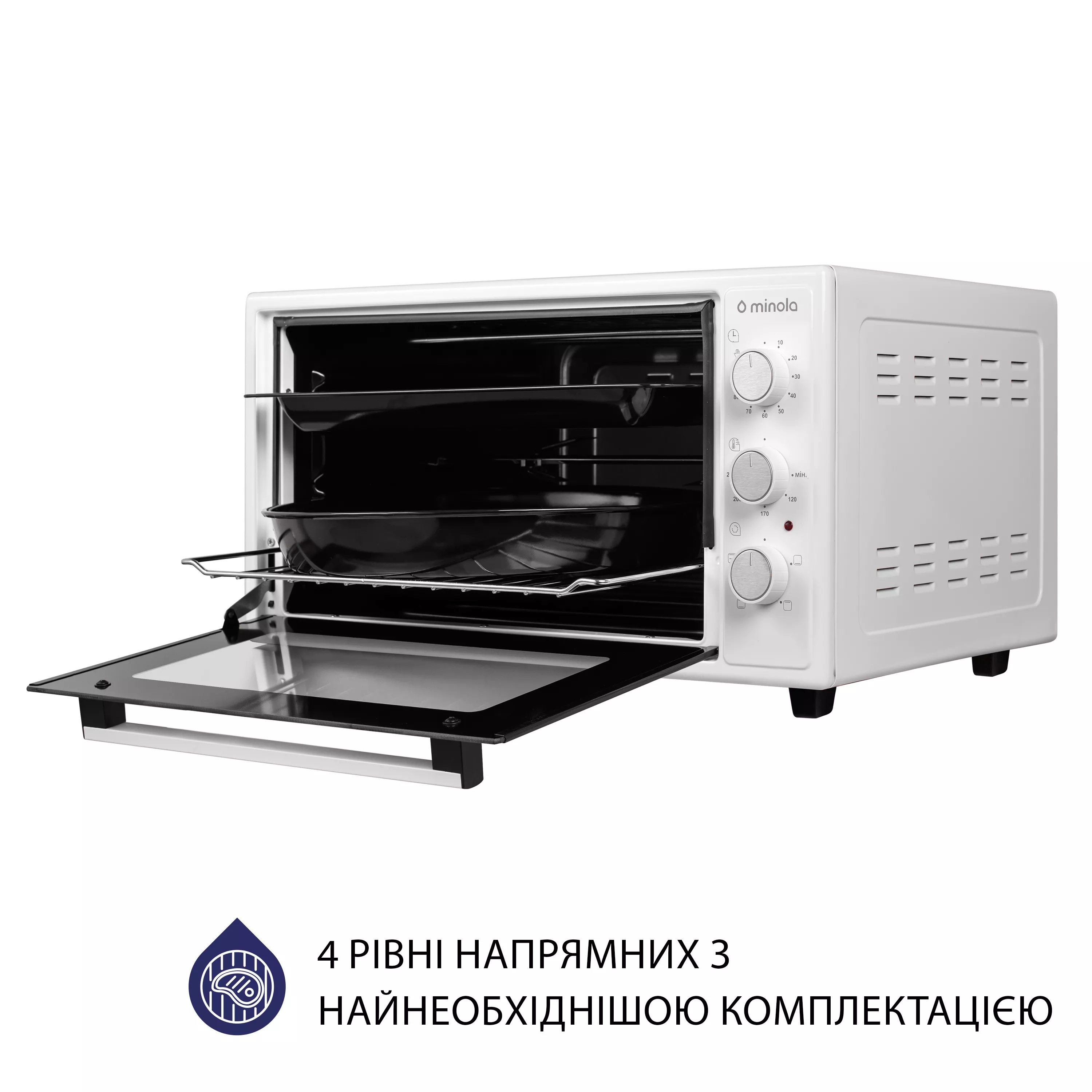 Електрична піч Minola FOEV 4815 WH - зображення 7