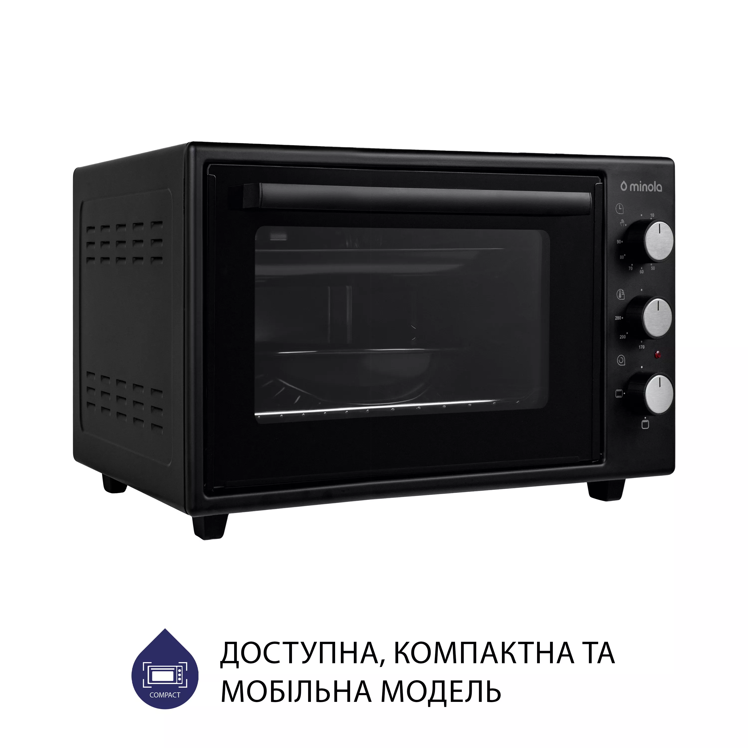Minola 5902767909150 - зображення 4 Електрична піч Minola FOE 3714 BL - зображення 4