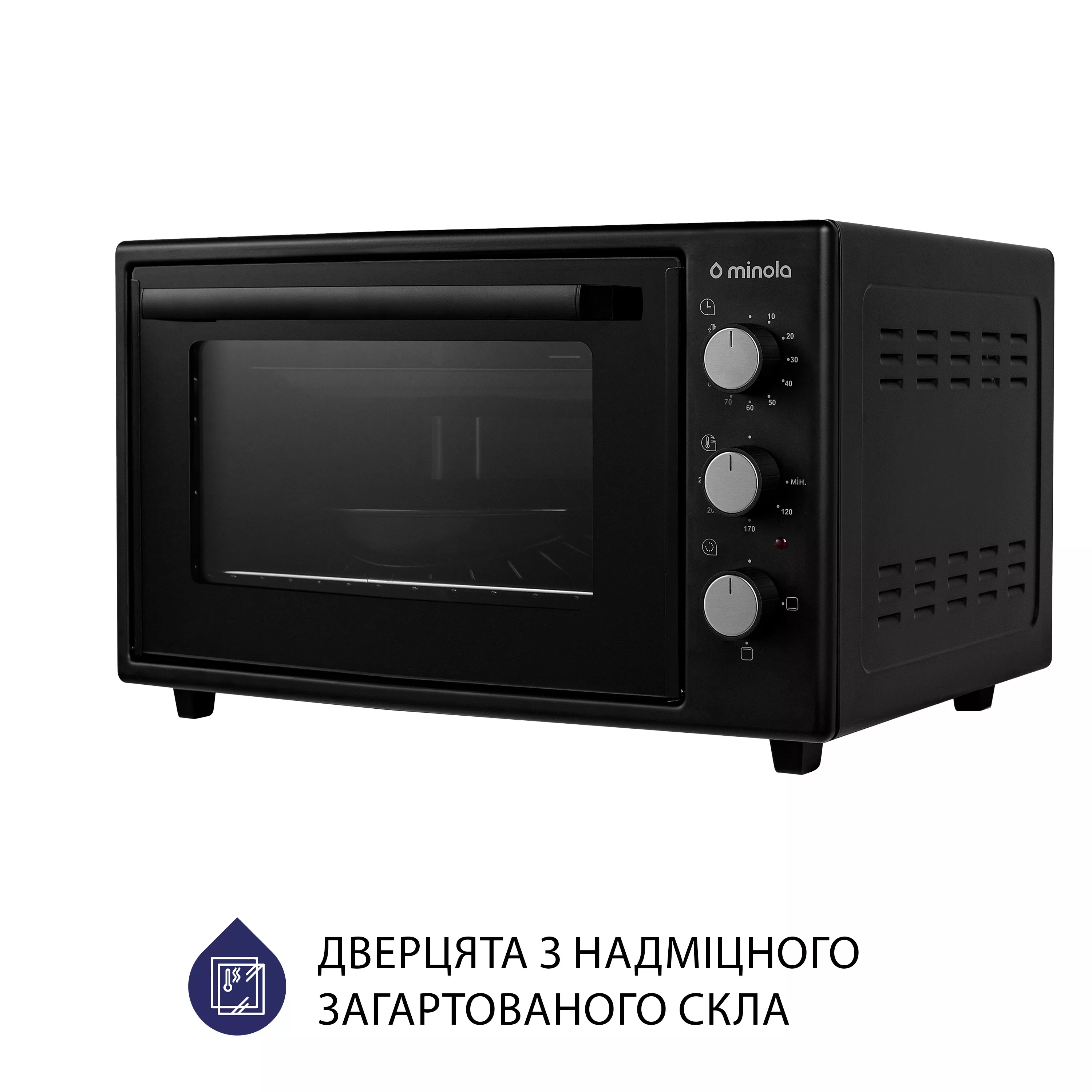Minola 5902767909150 - зображення 5 Електрична піч Minola FOE 3714 BL - зображення 5