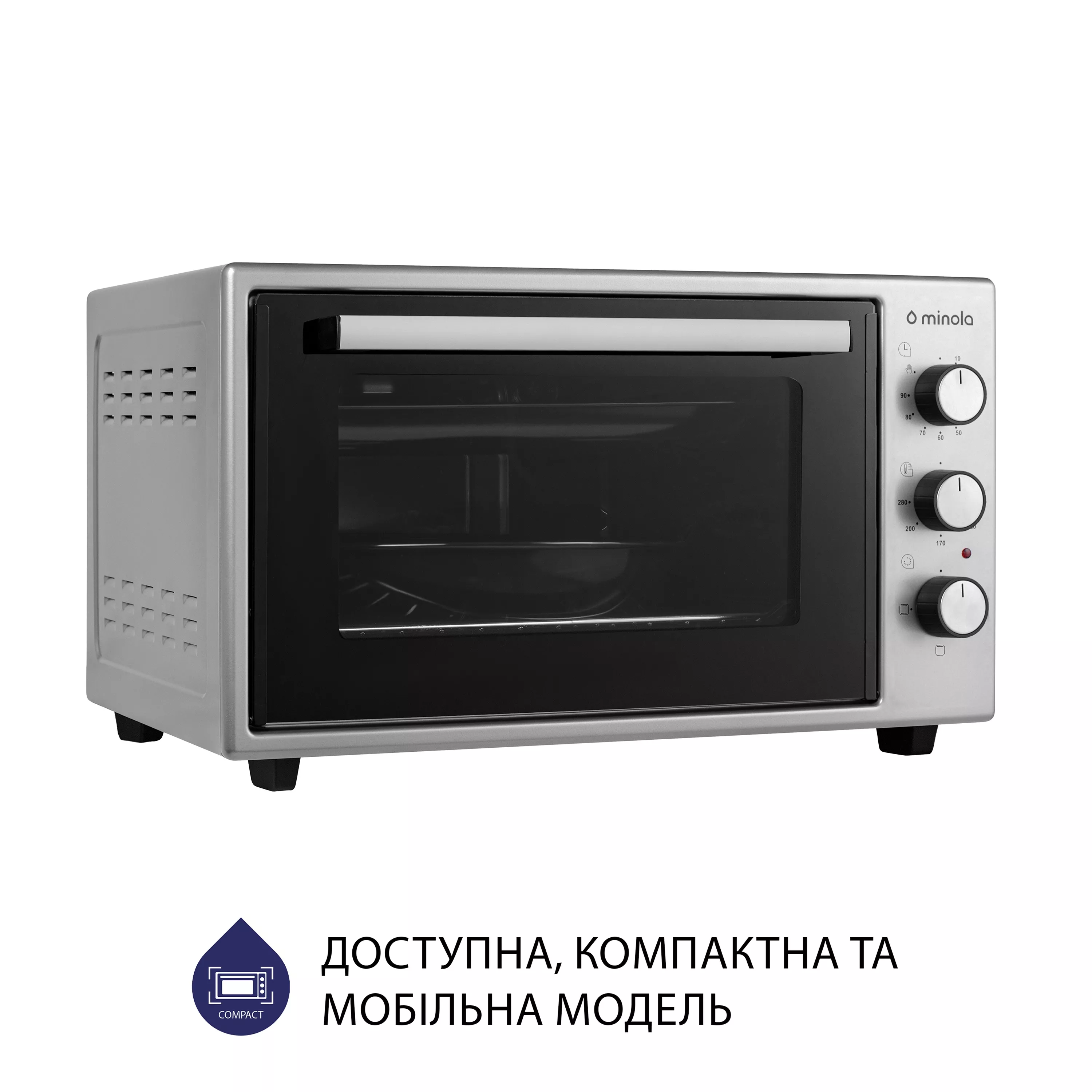 Minola 5902767909174 - зображення 4 Електрична піч Minola FOE 3714 GR - зображення 4