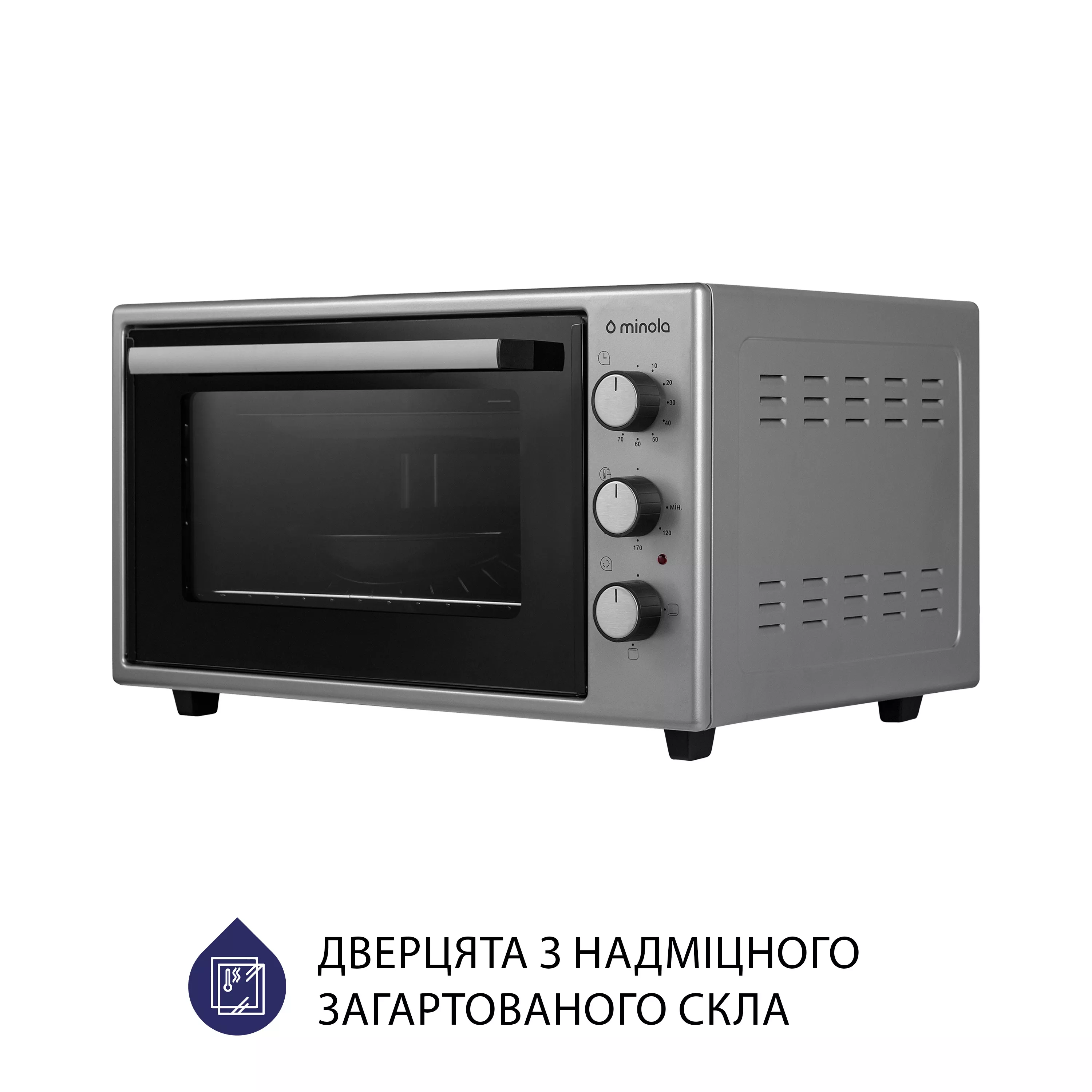 Minola 5902767909174 - зображення 5 Електрична піч Minola FOE 3714 GR - зображення 5