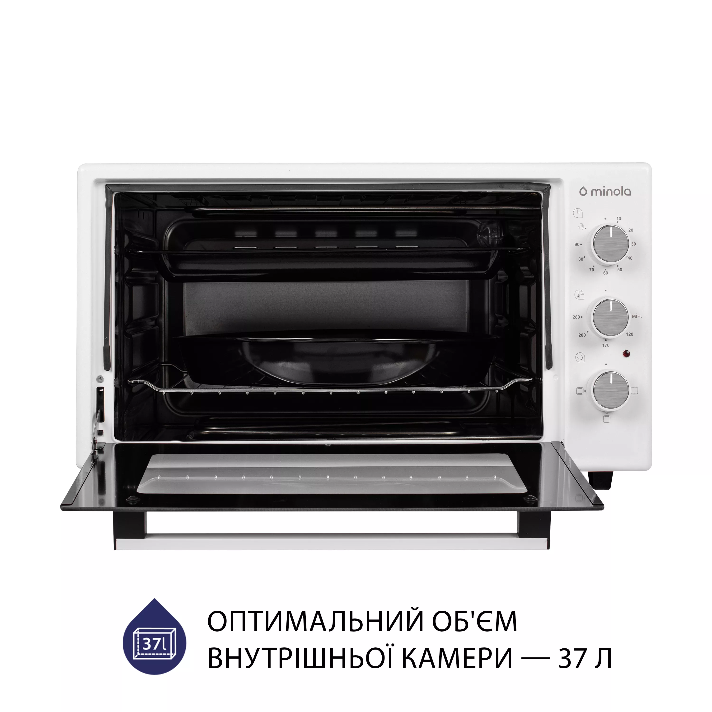 Електрична піч Minola FOE 3714 WH - зображення 2