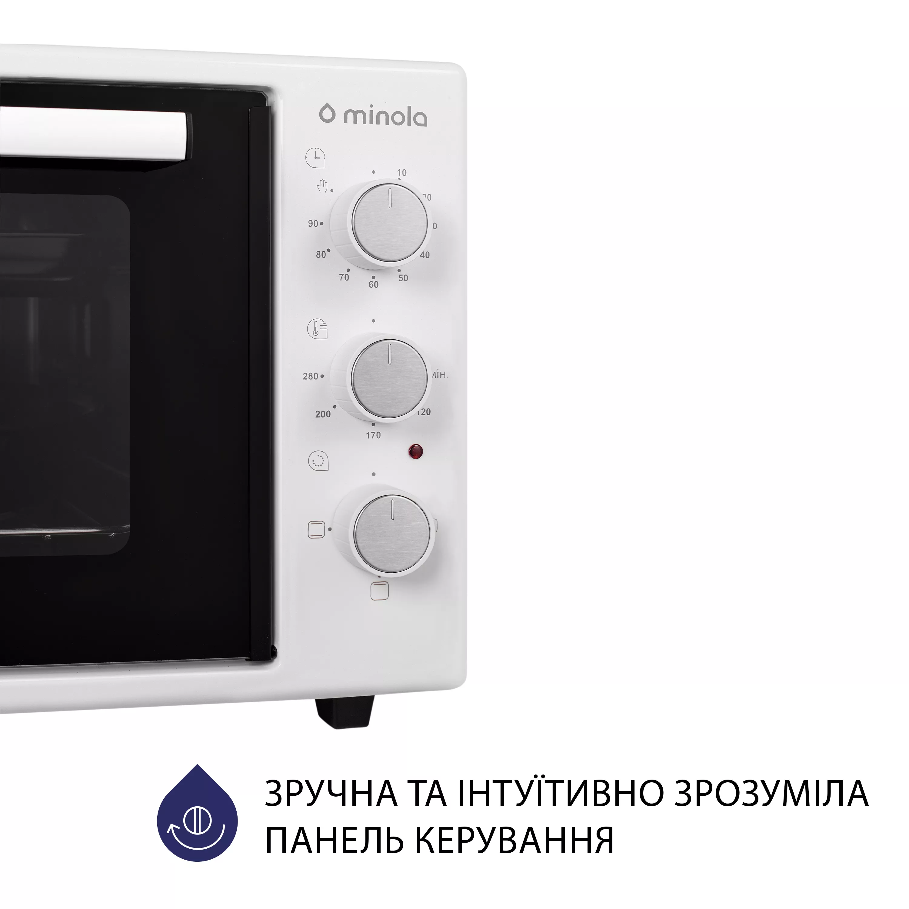 Електрична піч Minola FOE 3714 WH - зображення 3