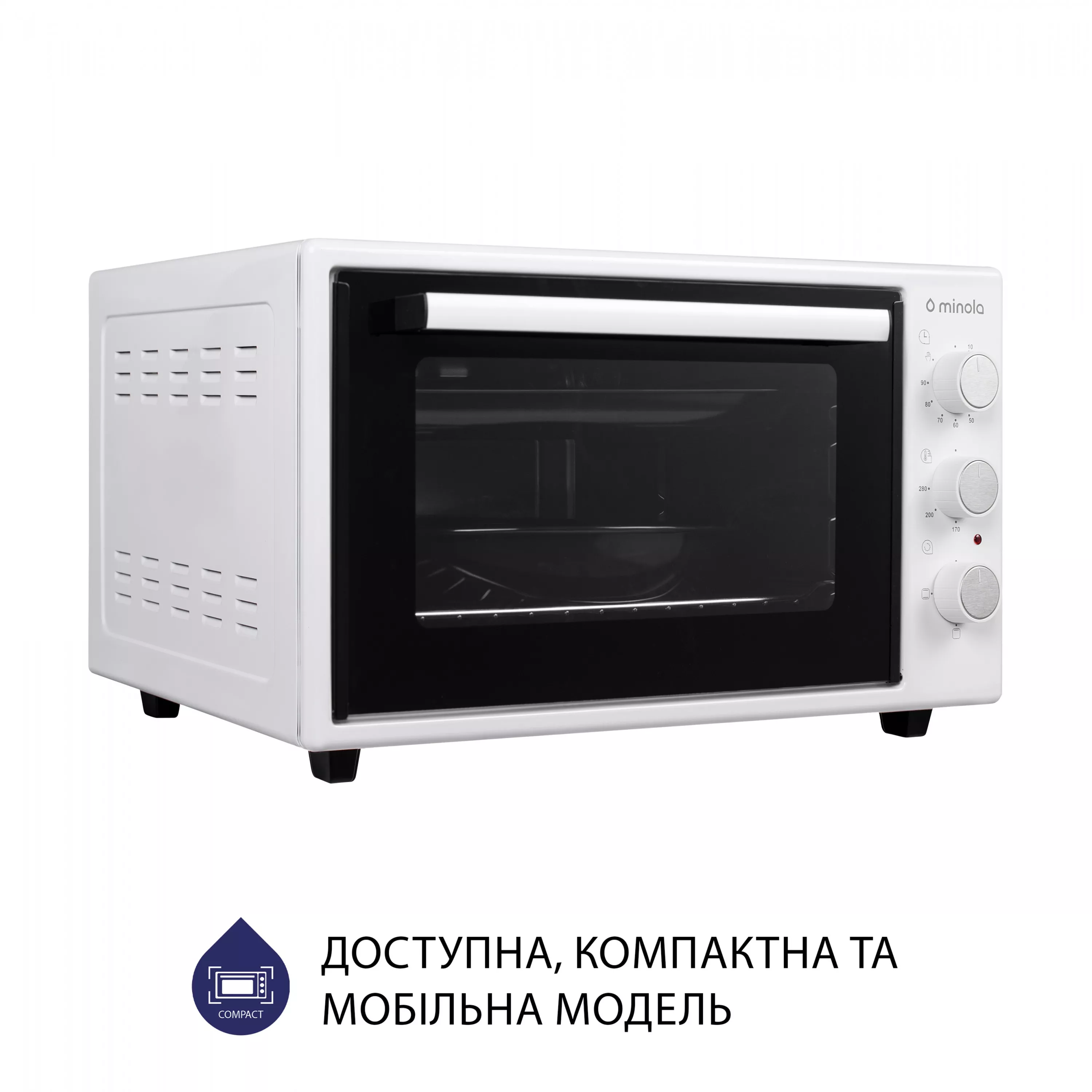 Електрична піч Minola FOE 3714 WH - зображення 4