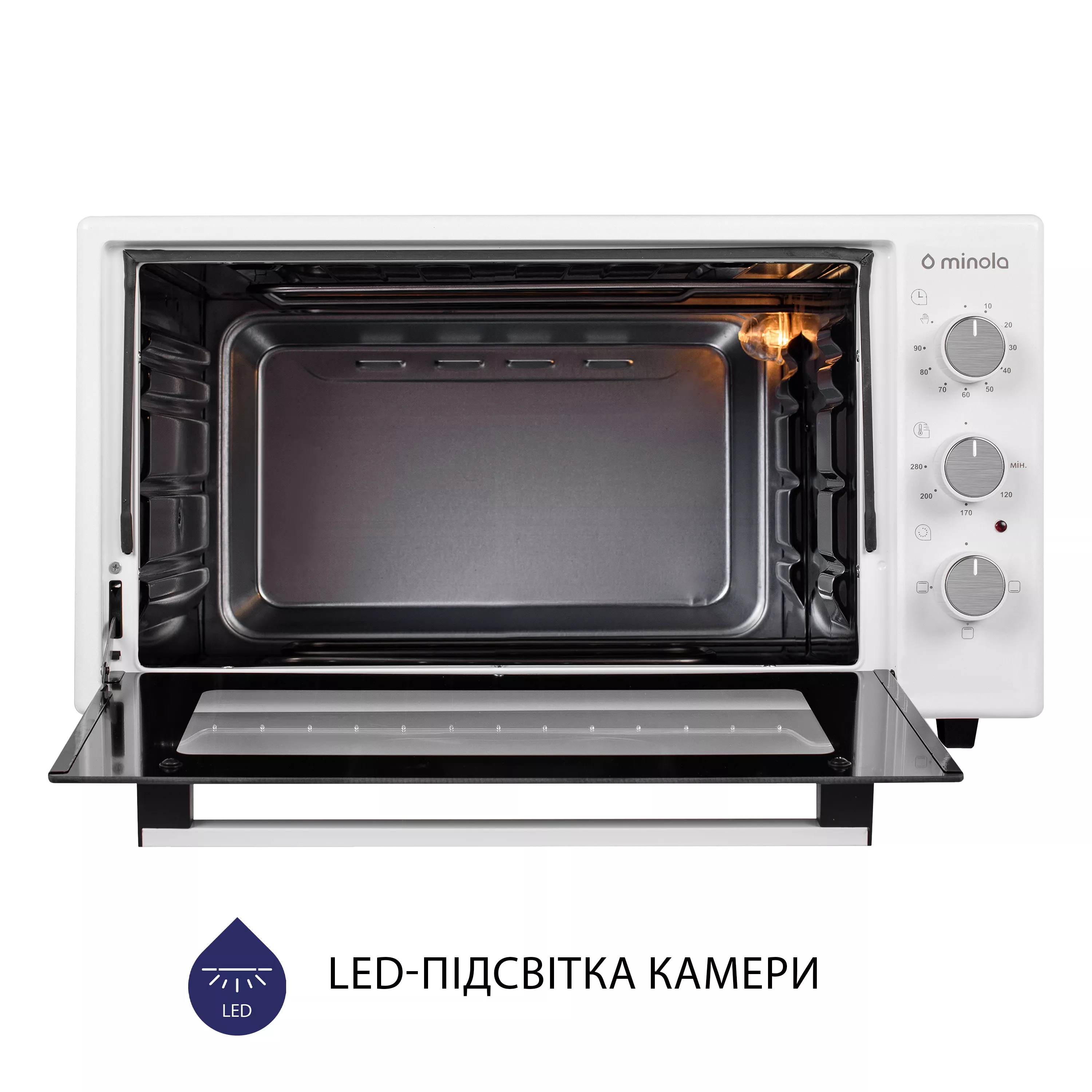 Електрична піч Minola FOE 3714 WH - зображення 8