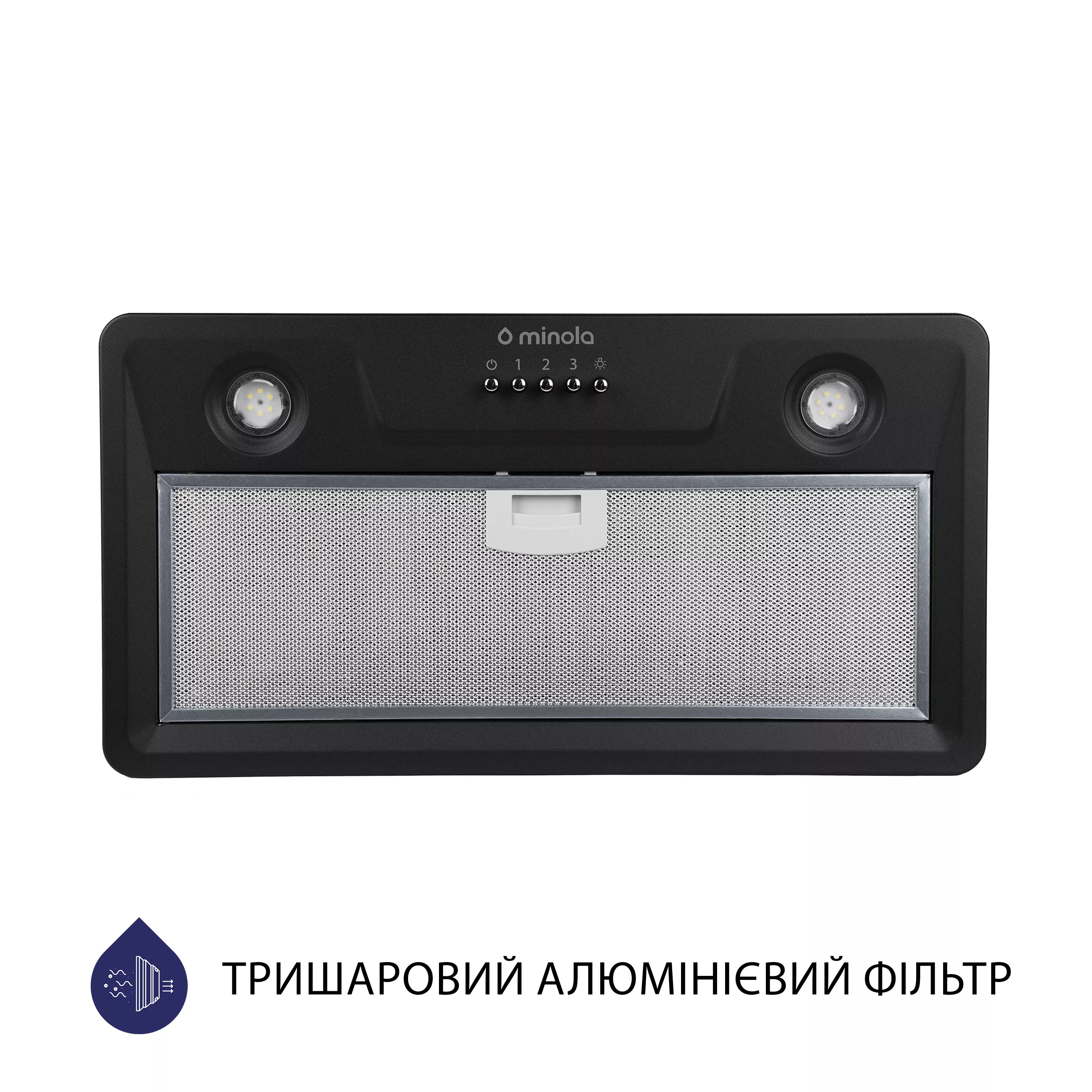 Витяжка повновбудована Minola HBI 5202 BL 700 LED - зображення 2