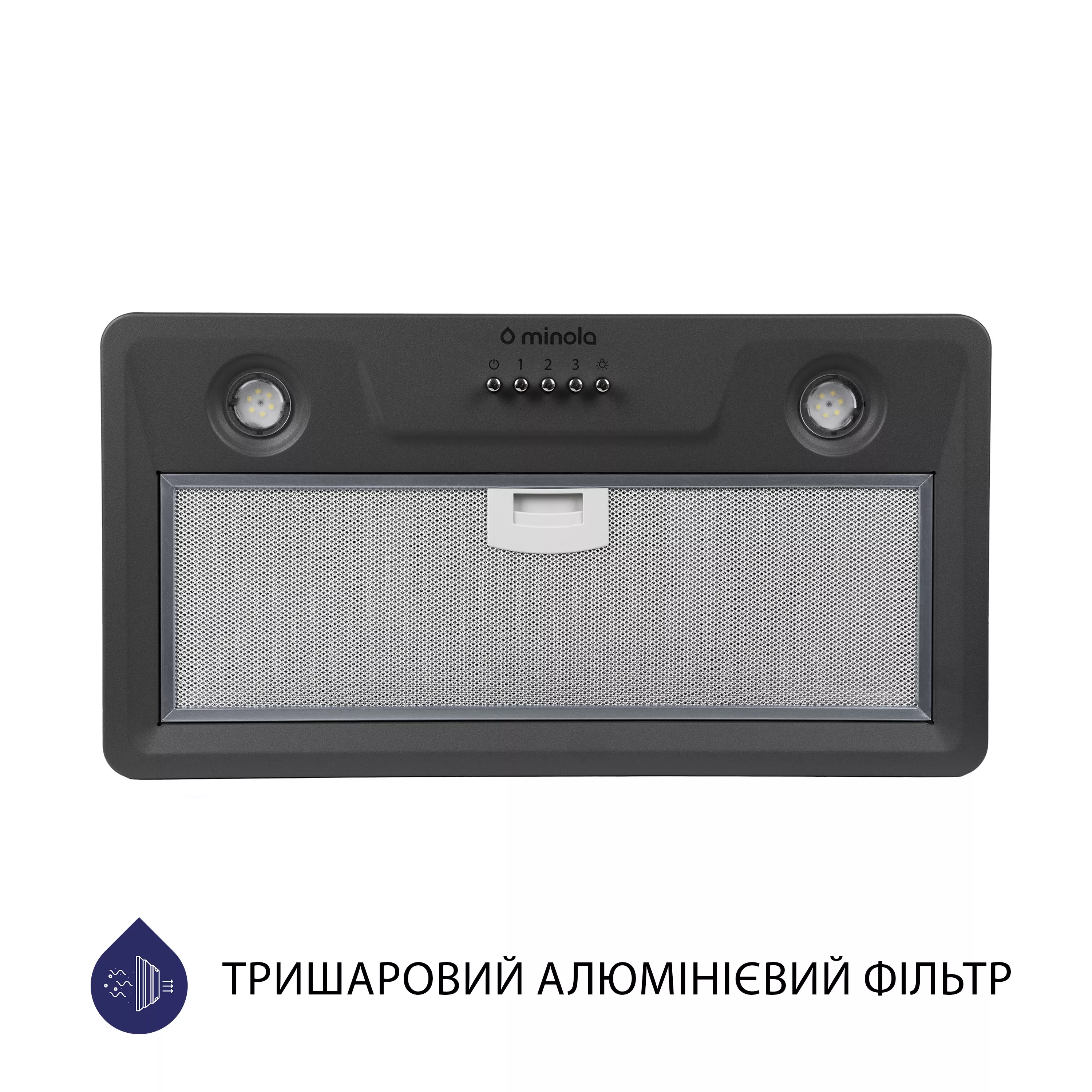 Вытяжка полновстраиваемая Minola HBI 5202 GR 700 LED - зображення 2