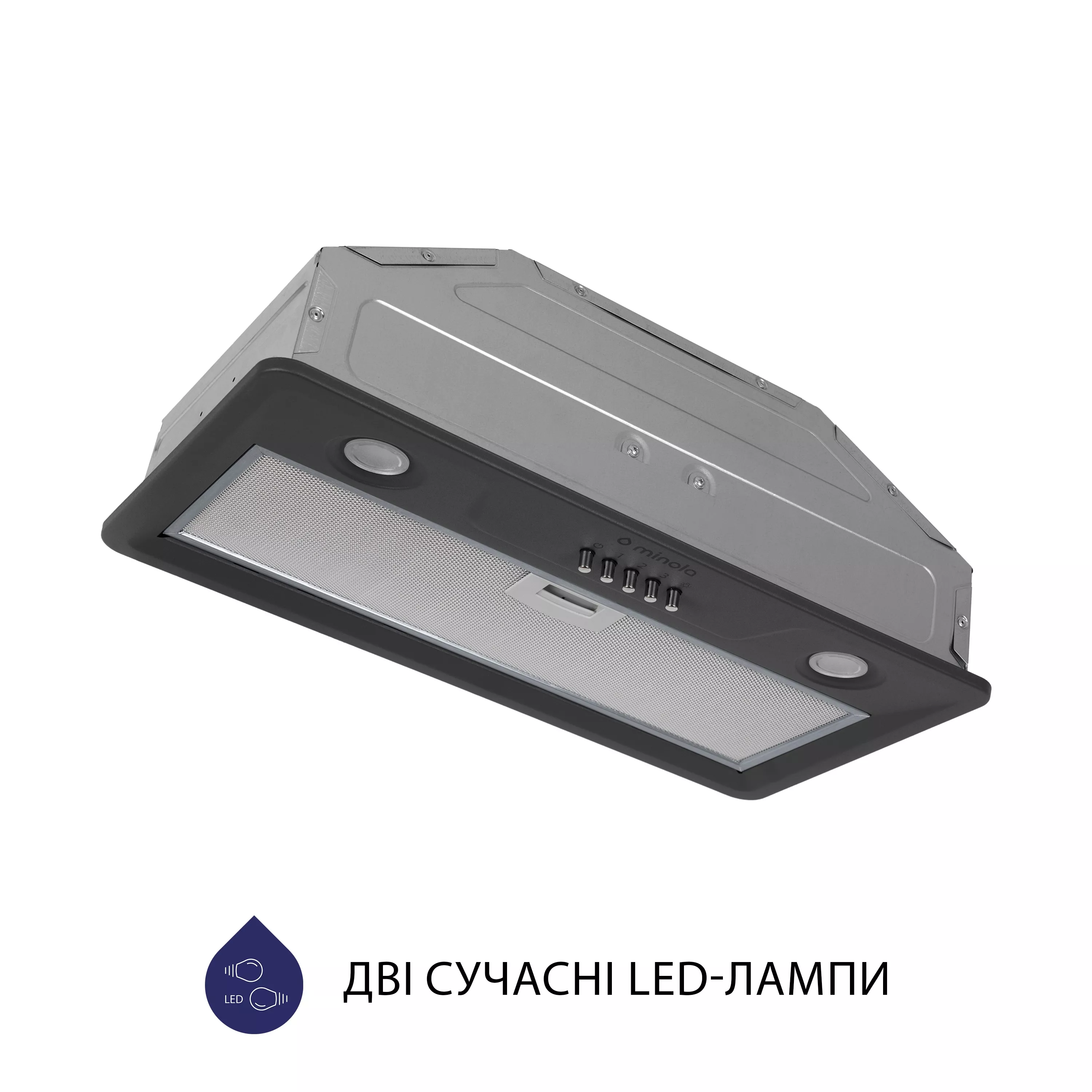 Вытяжка полновстраиваемая Minola HBI 5202 GR 700 LED - зображення 4