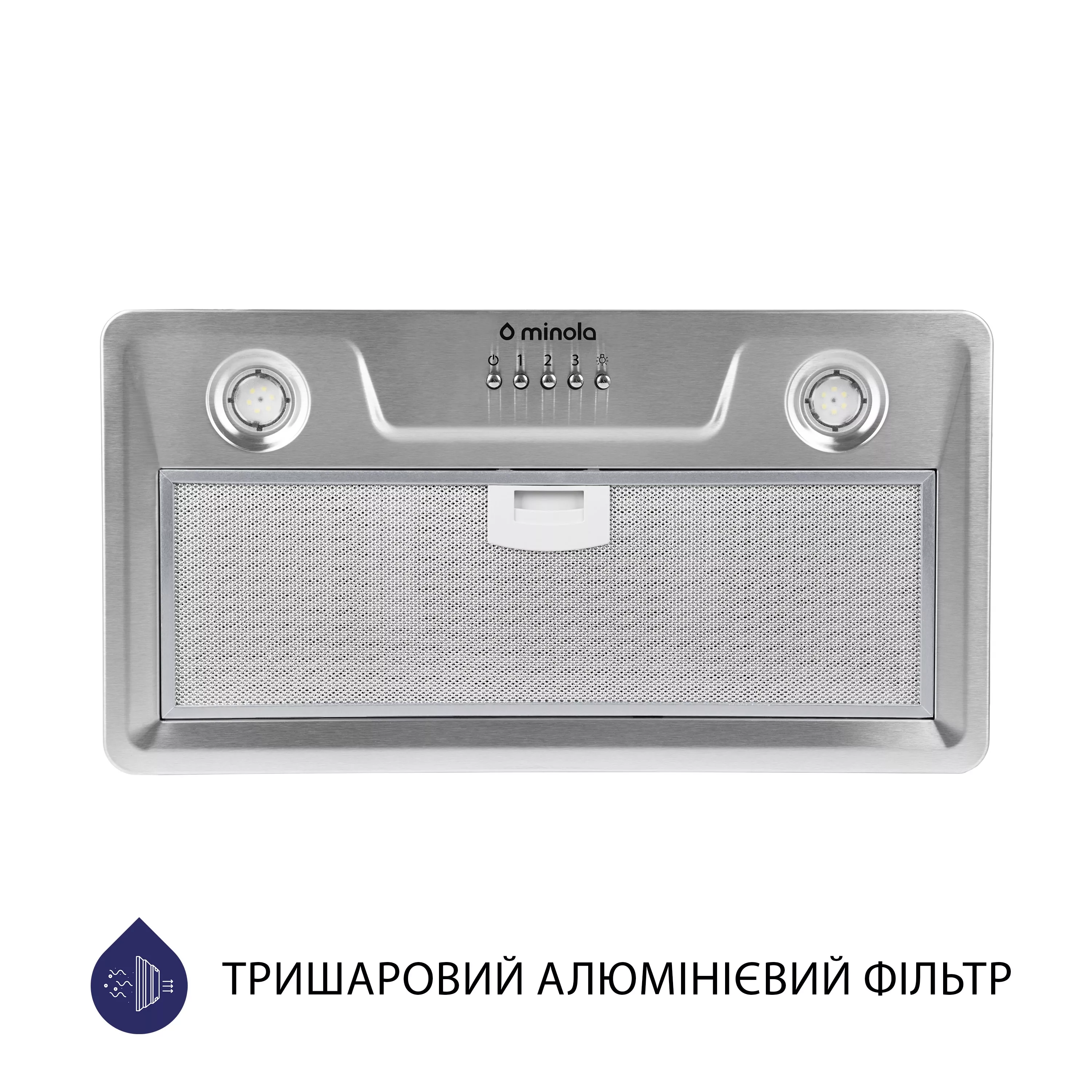 Вытяжка полновстраиваемая Minola HBI 5202 I 700 LED - зображення 2