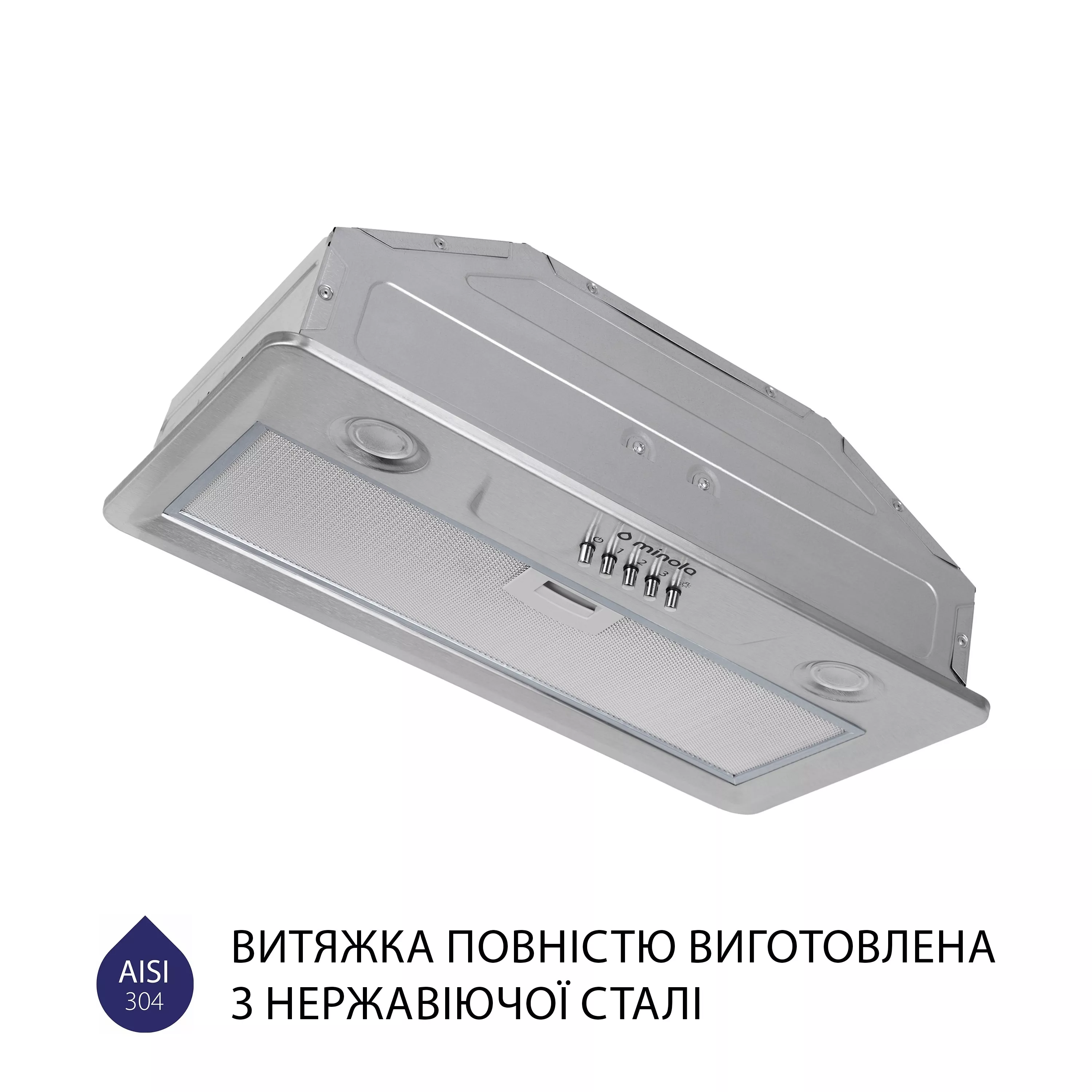 Вытяжка полновстраиваемая Minola HBI 5202 I 700 LED - зображення 4