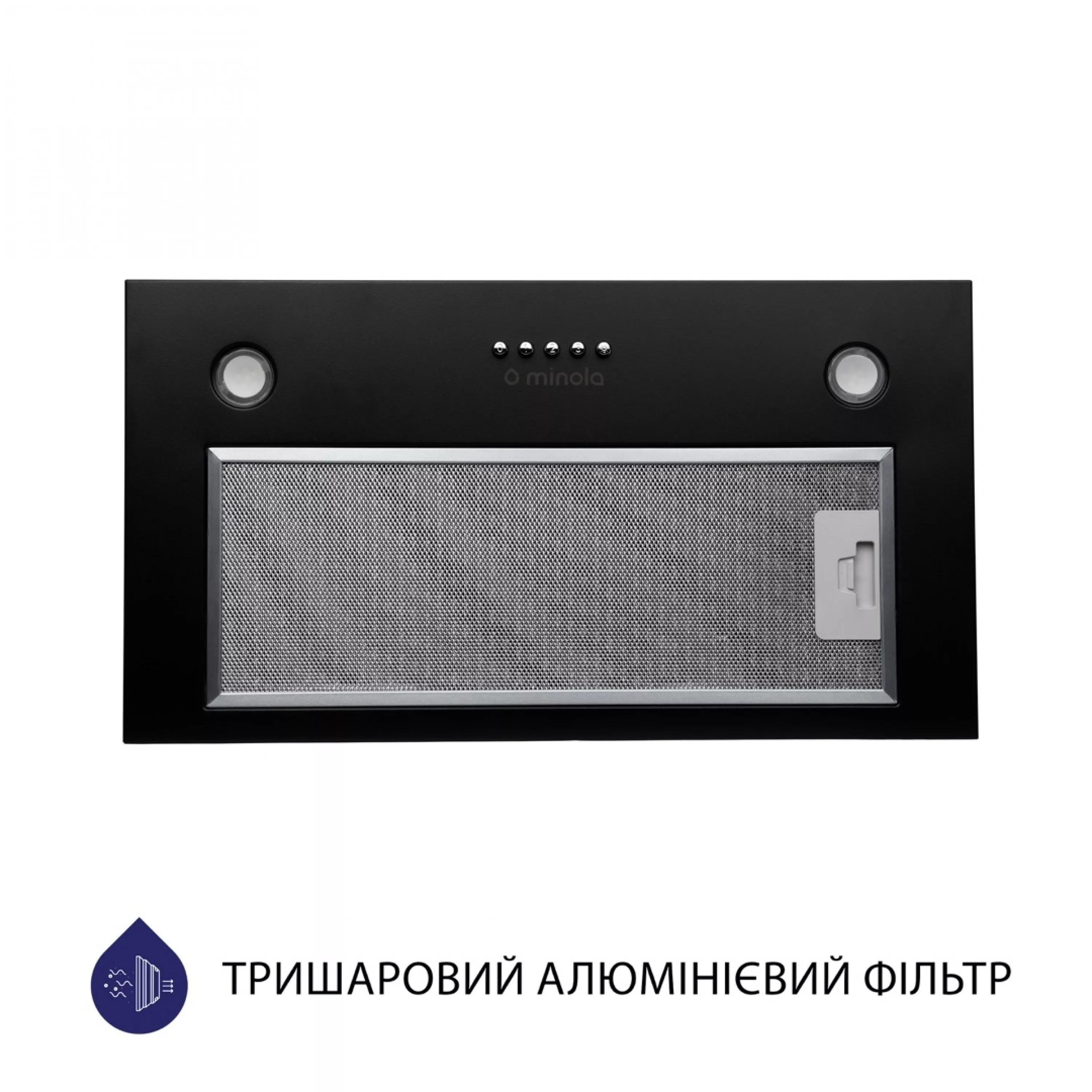 Витяжка повновбудована Minola HBI 5227 BL 700 LED - зображення 2