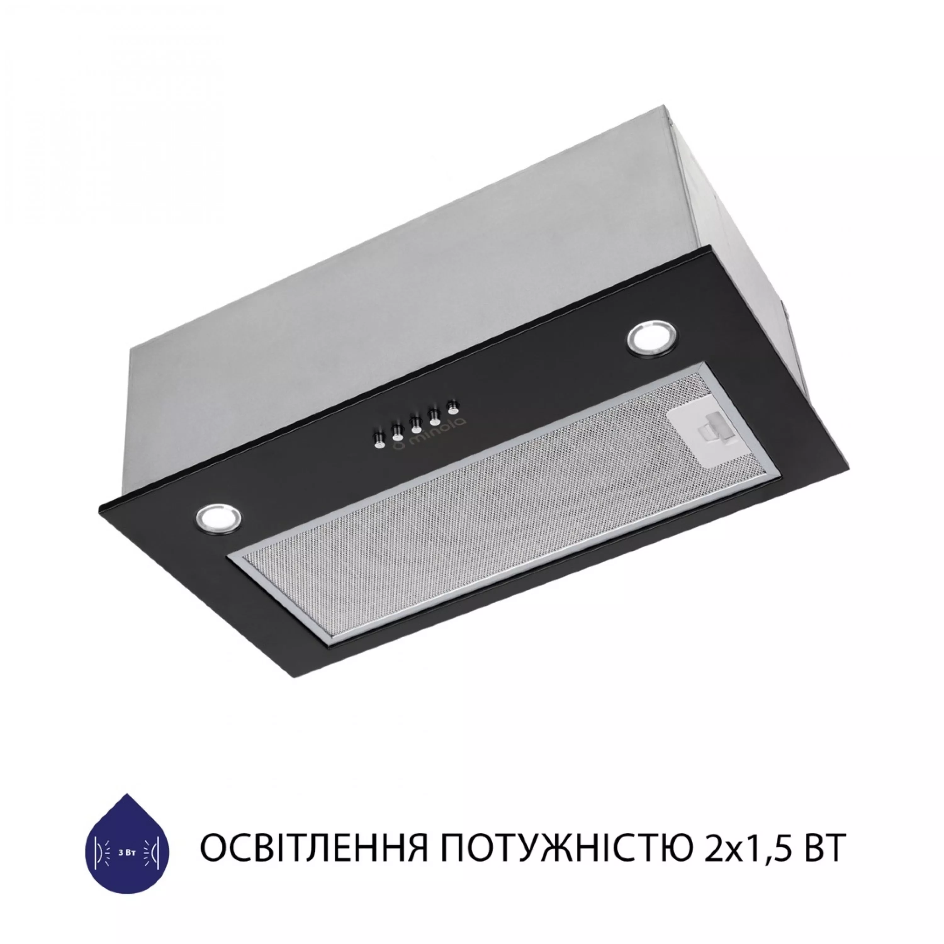 Витяжка повновбудована Minola HBI 5227 BL 700 LED - зображення 5
