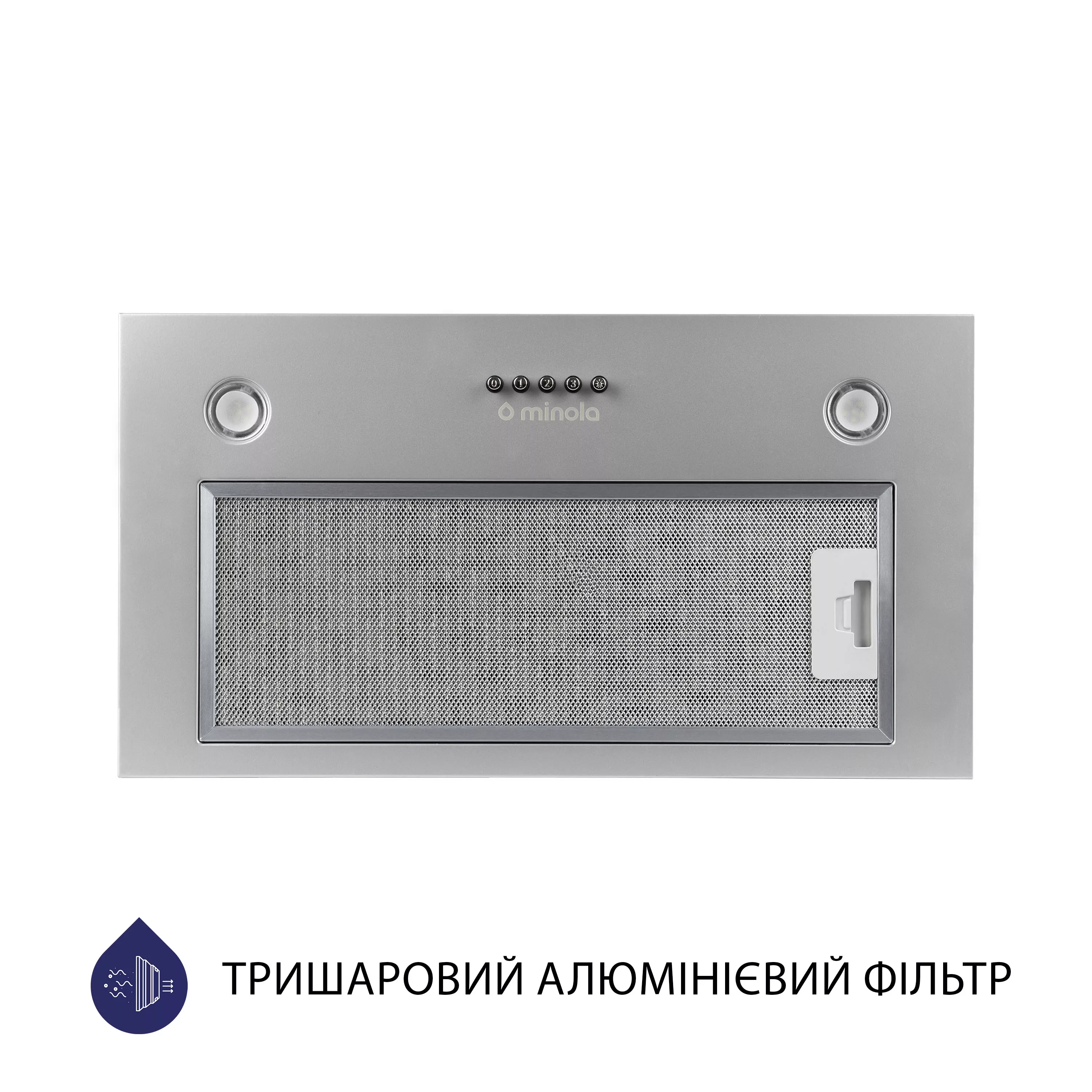 Витяжка повновбудована Minola HBI 5227 GR 700 LED - зображення 2