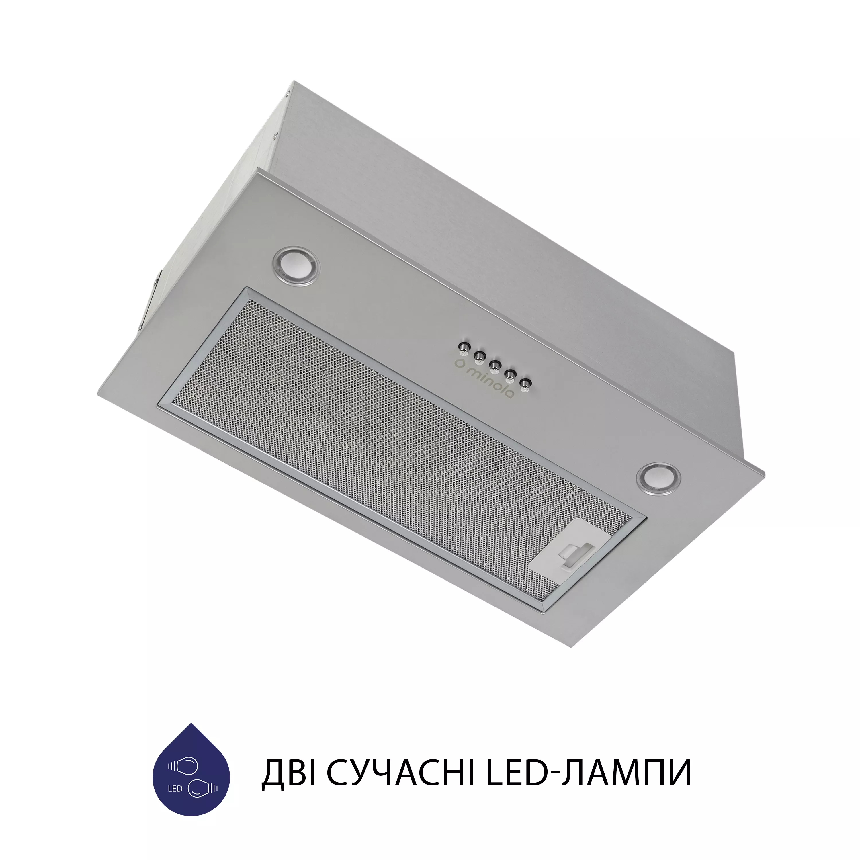 Витяжка повновбудована Minola HBI 5227 GR 700 LED - зображення 4