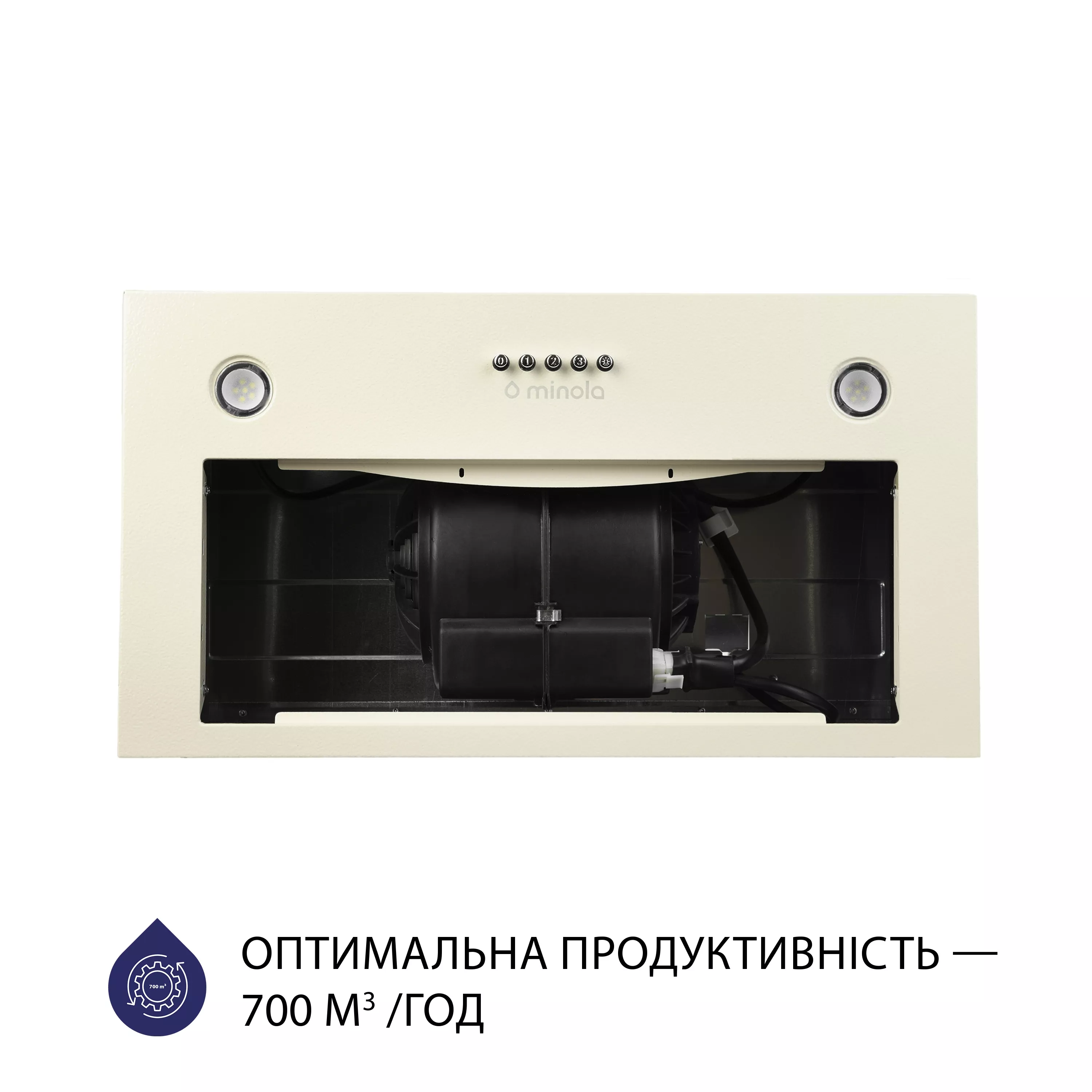 Витяжка повновбудована Minola HBI 5227 IV 700 LED - зображення 3
