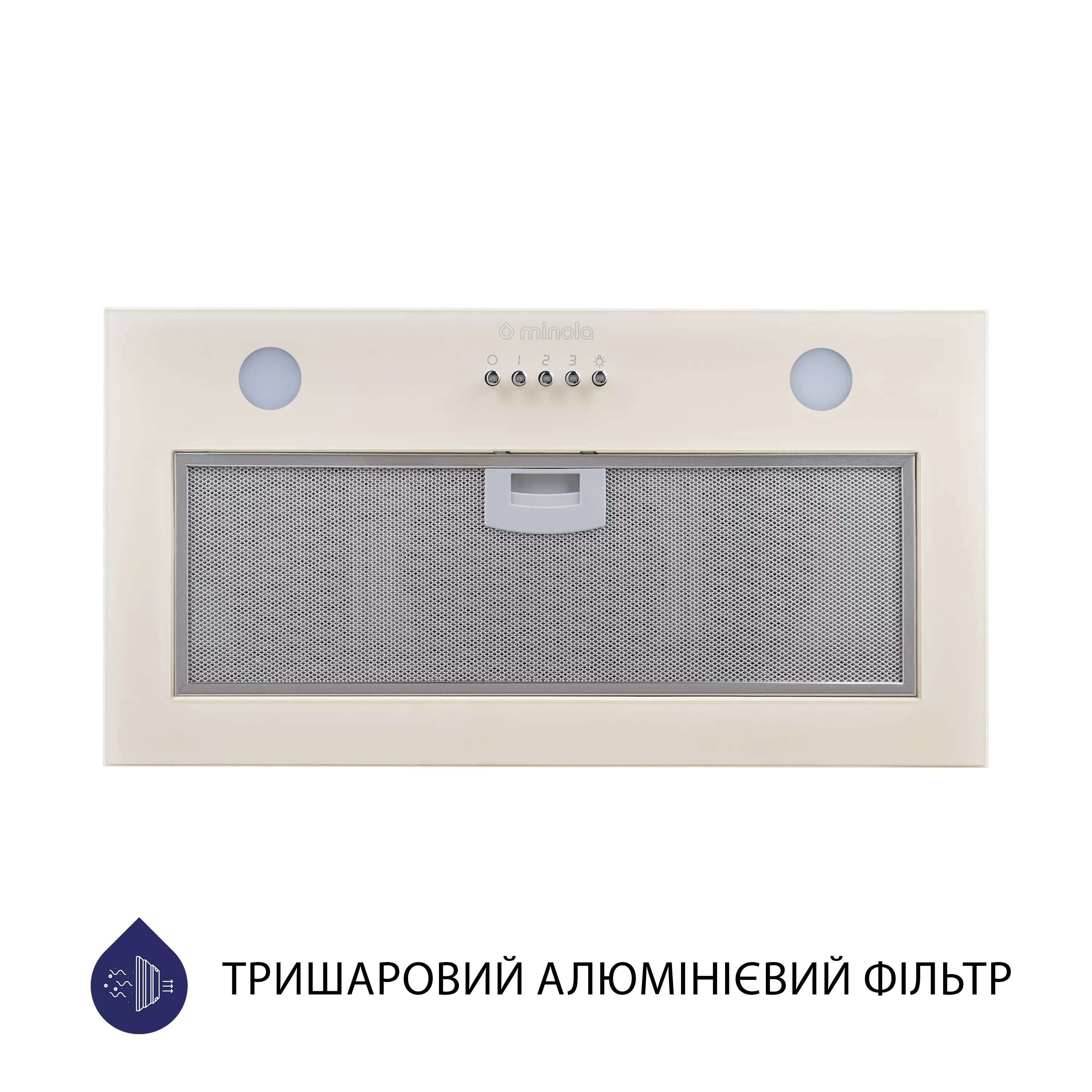 Витяжка повновбудована Minola HBI 5262 IV GLASS 700 LED - зображення 4