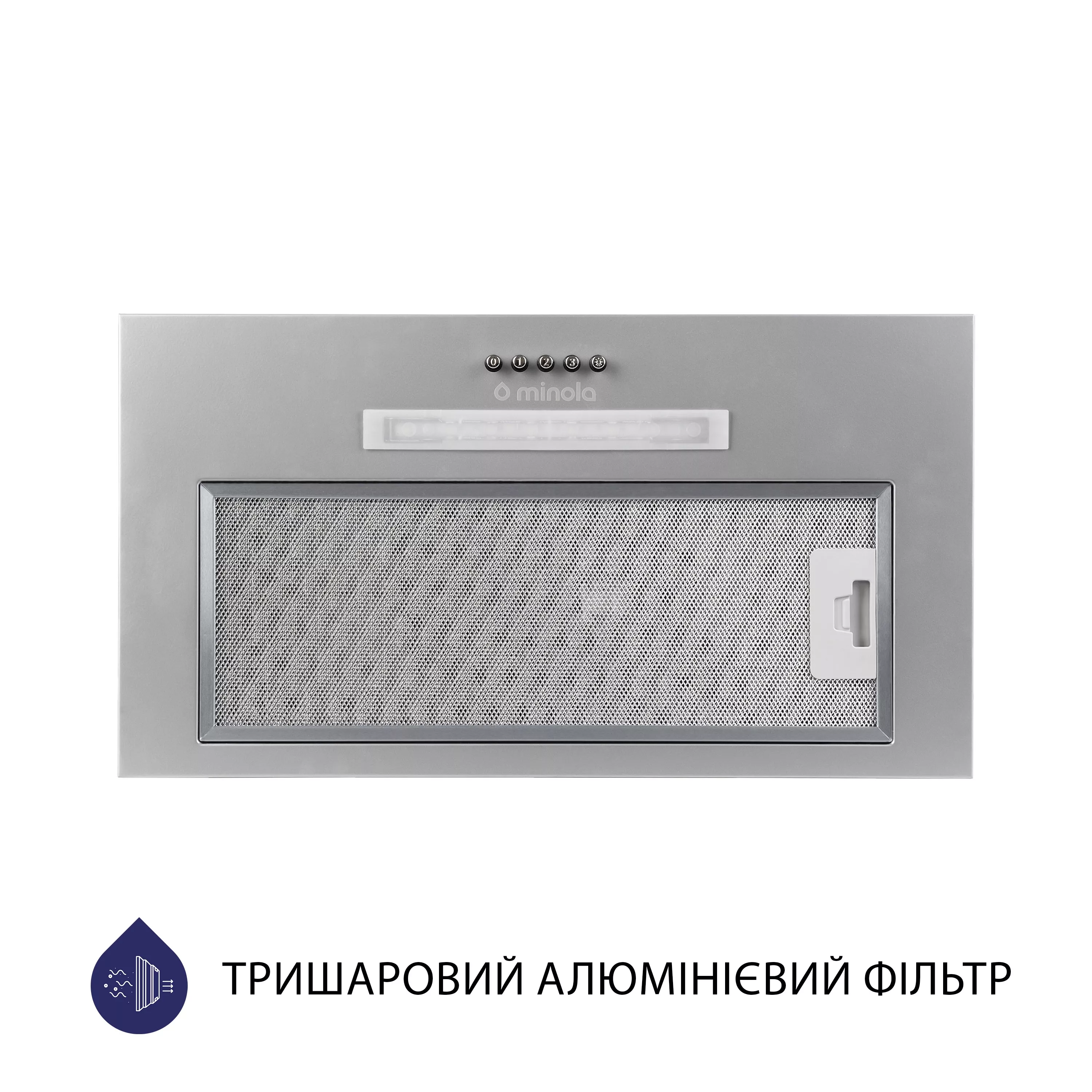 Витяжка повновбудована Minola HBI 5323 GR 800 LED - зображення 2