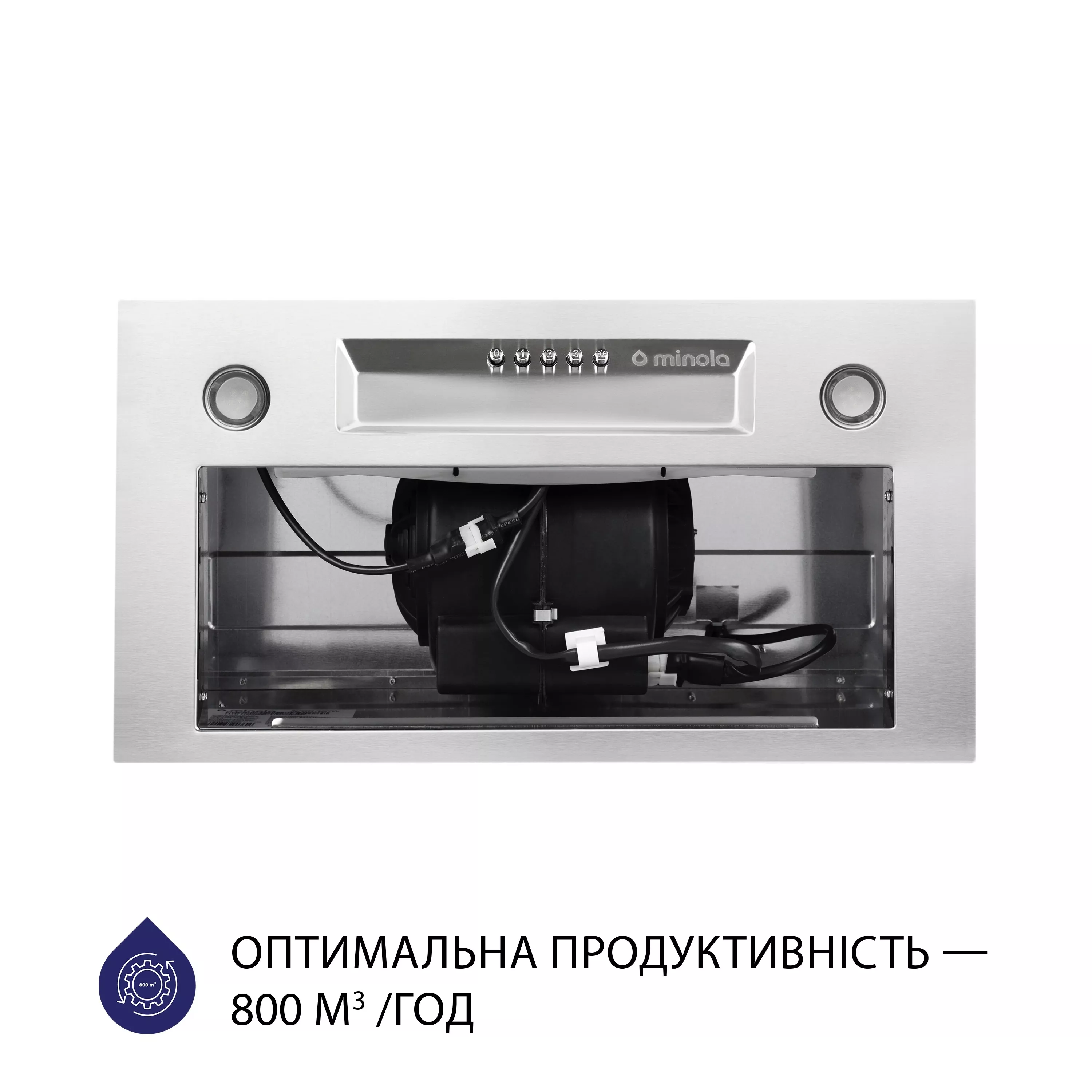 Витяжка повновбудована Minola HBI 5324 I 800 LED - зображення 3