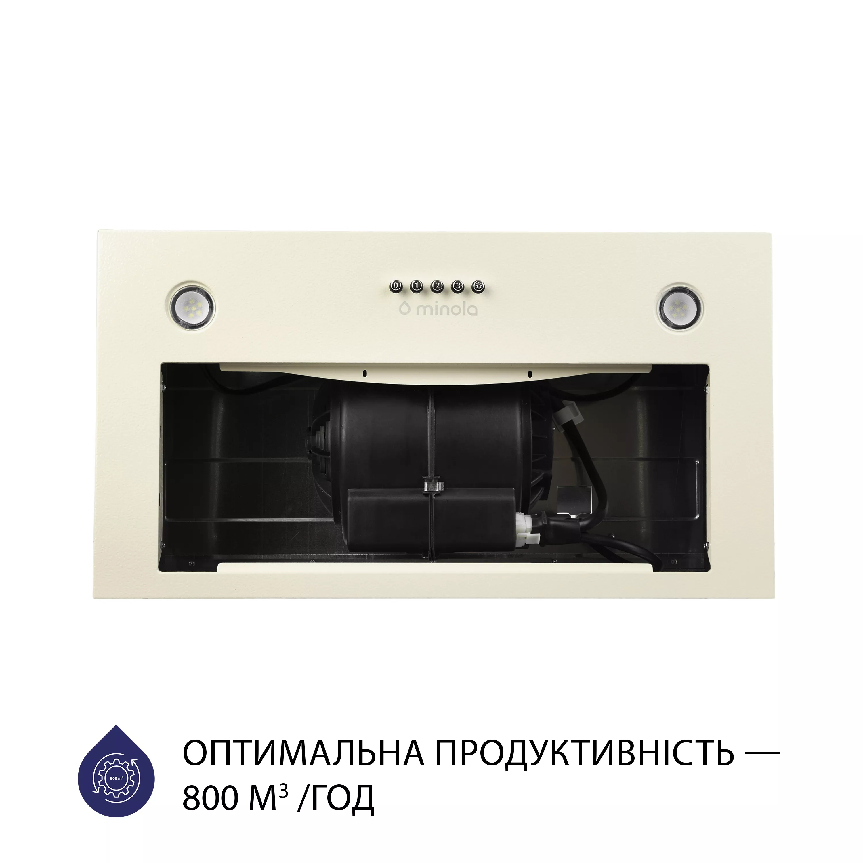 Витяжка повновбудована Minola HBI 5327 IV 800 LED - зображення 3