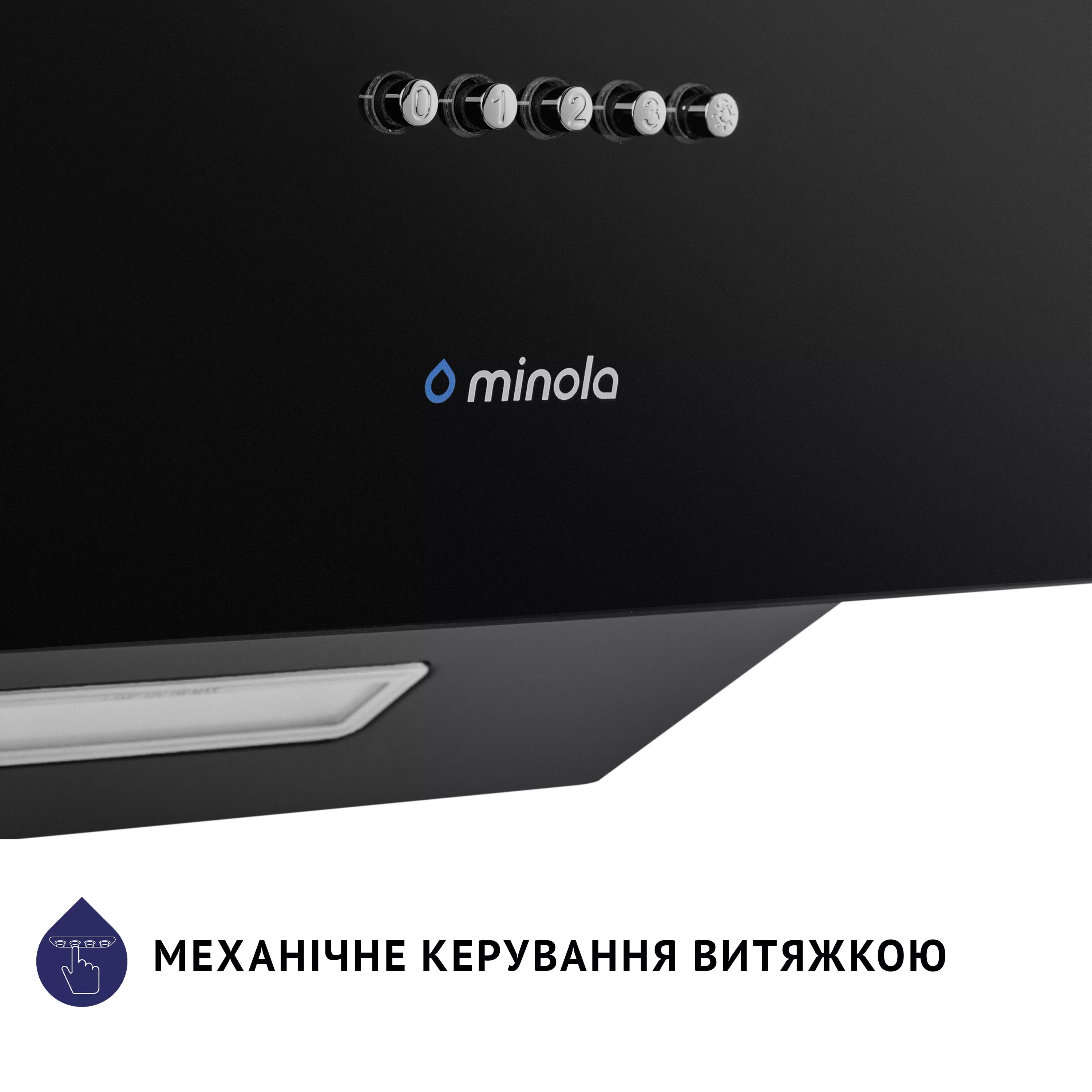 Вытяжка декоративная наклонная Minola HDN 6224 BL 700 LED - зображення 9