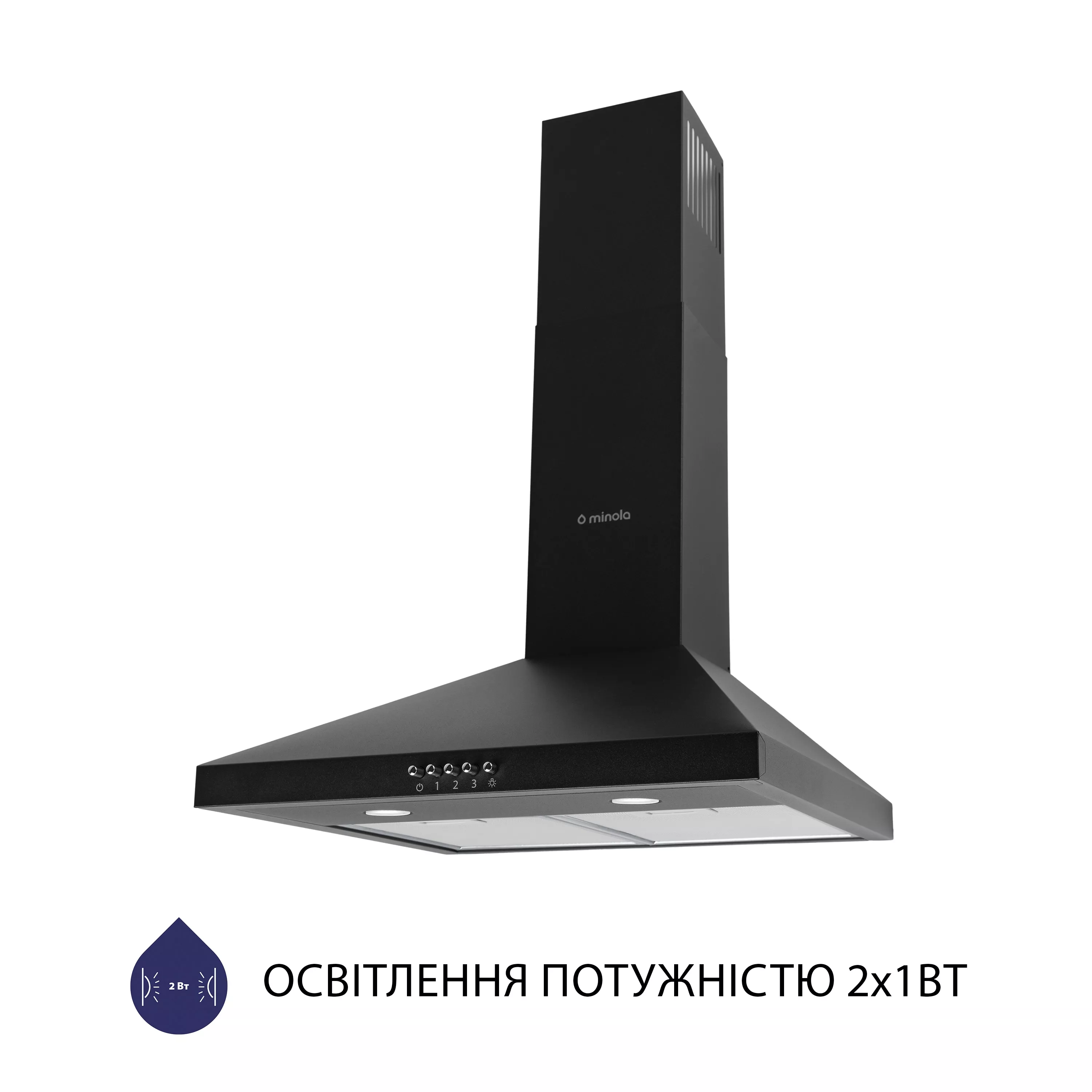 Витяжка купольна Minola HK 5212 BL 700 LED - зображення 3