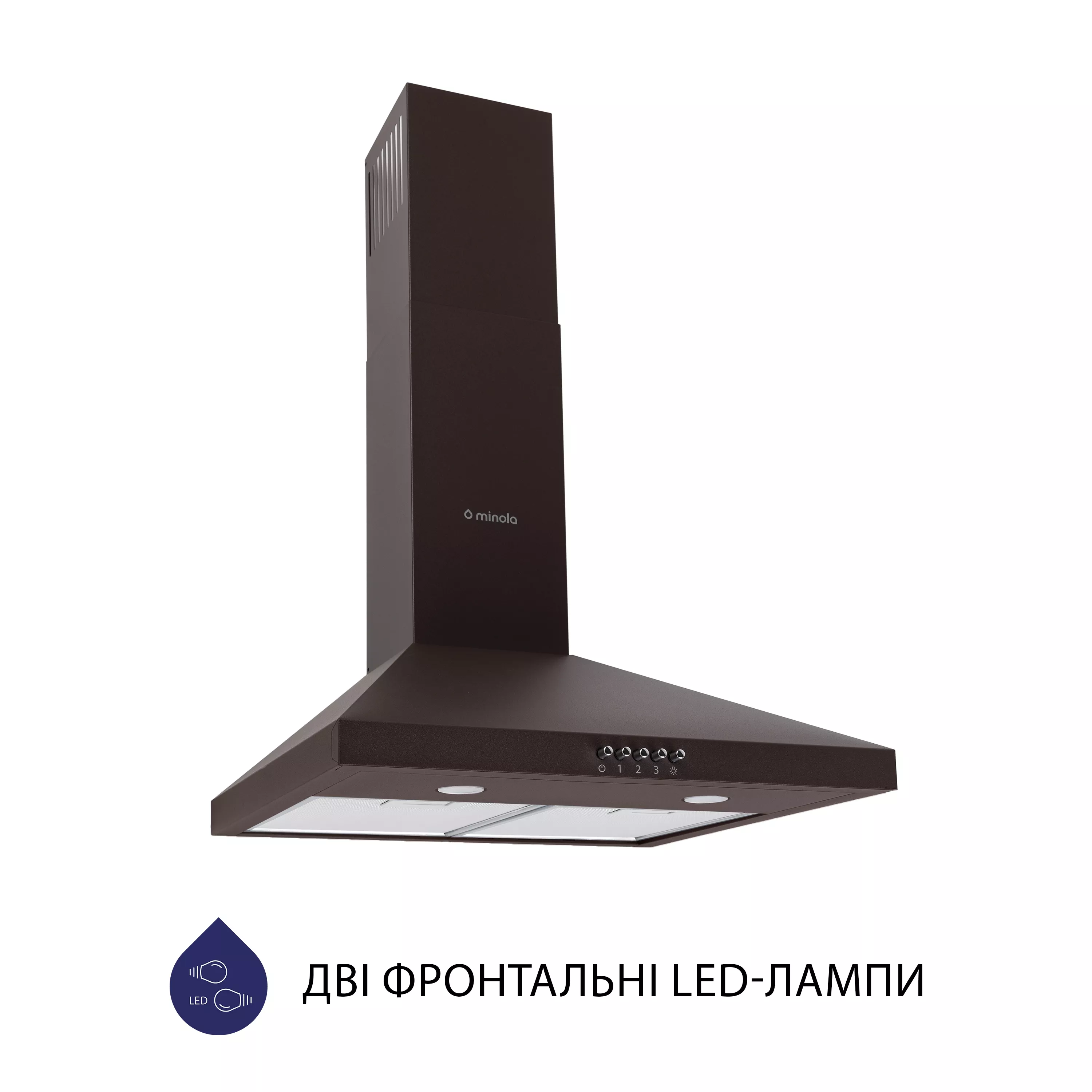 Витяжка купольна Minola HK 5212 BR 700 LED - зображення 2