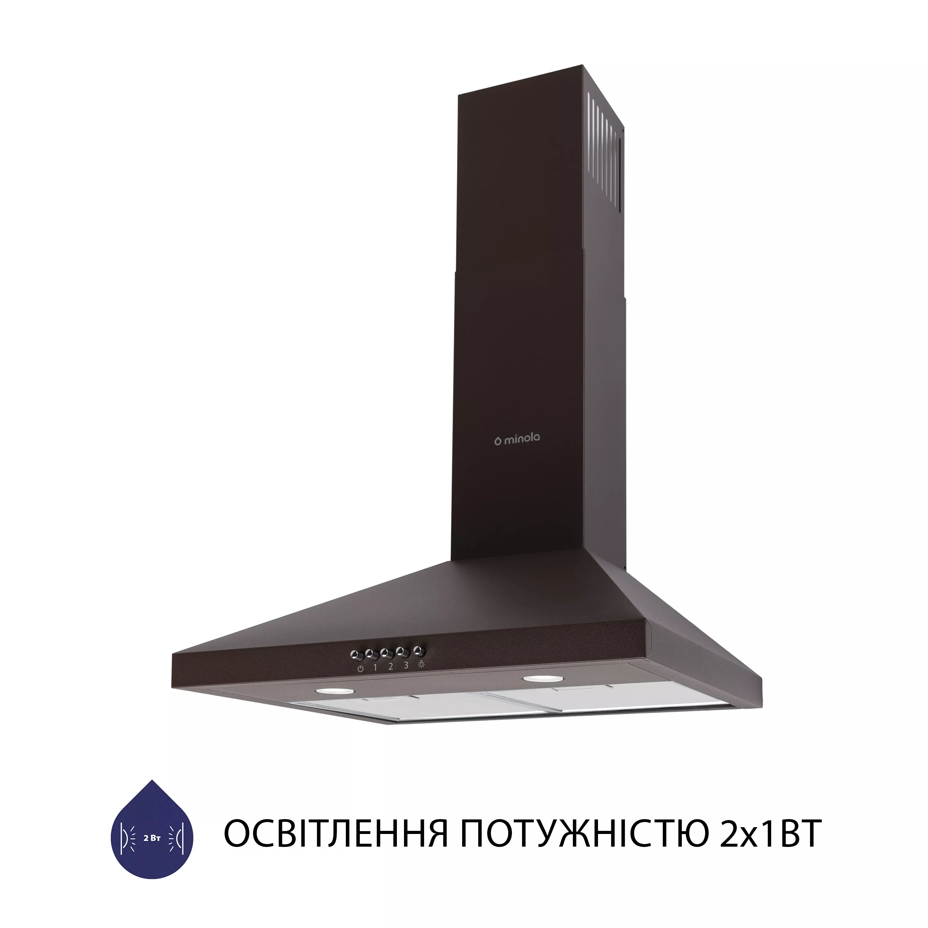 Витяжка купольна Minola HK 5212 BR 700 LED - зображення 3