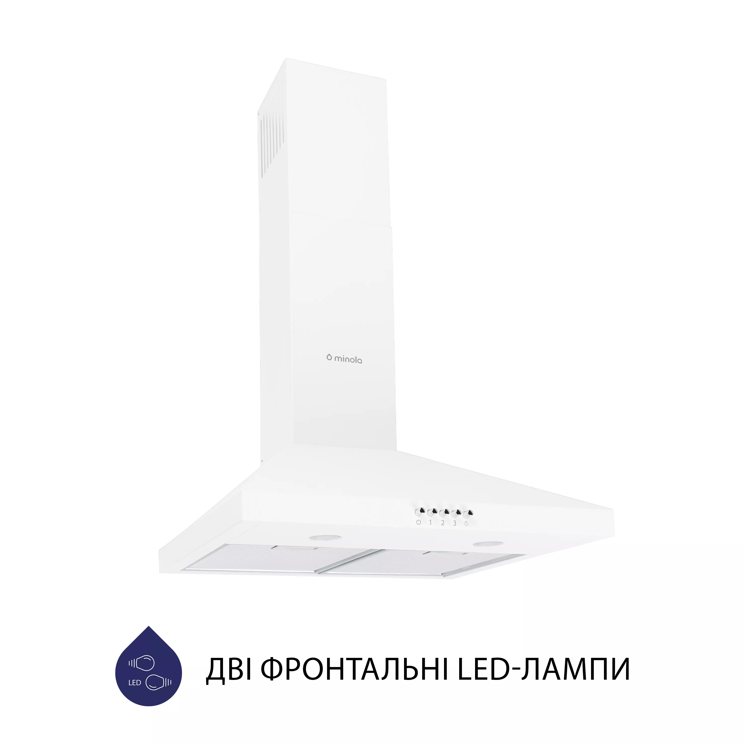 Витяжка купольна Minola HK 5212 WH 700 LED - зображення 2
