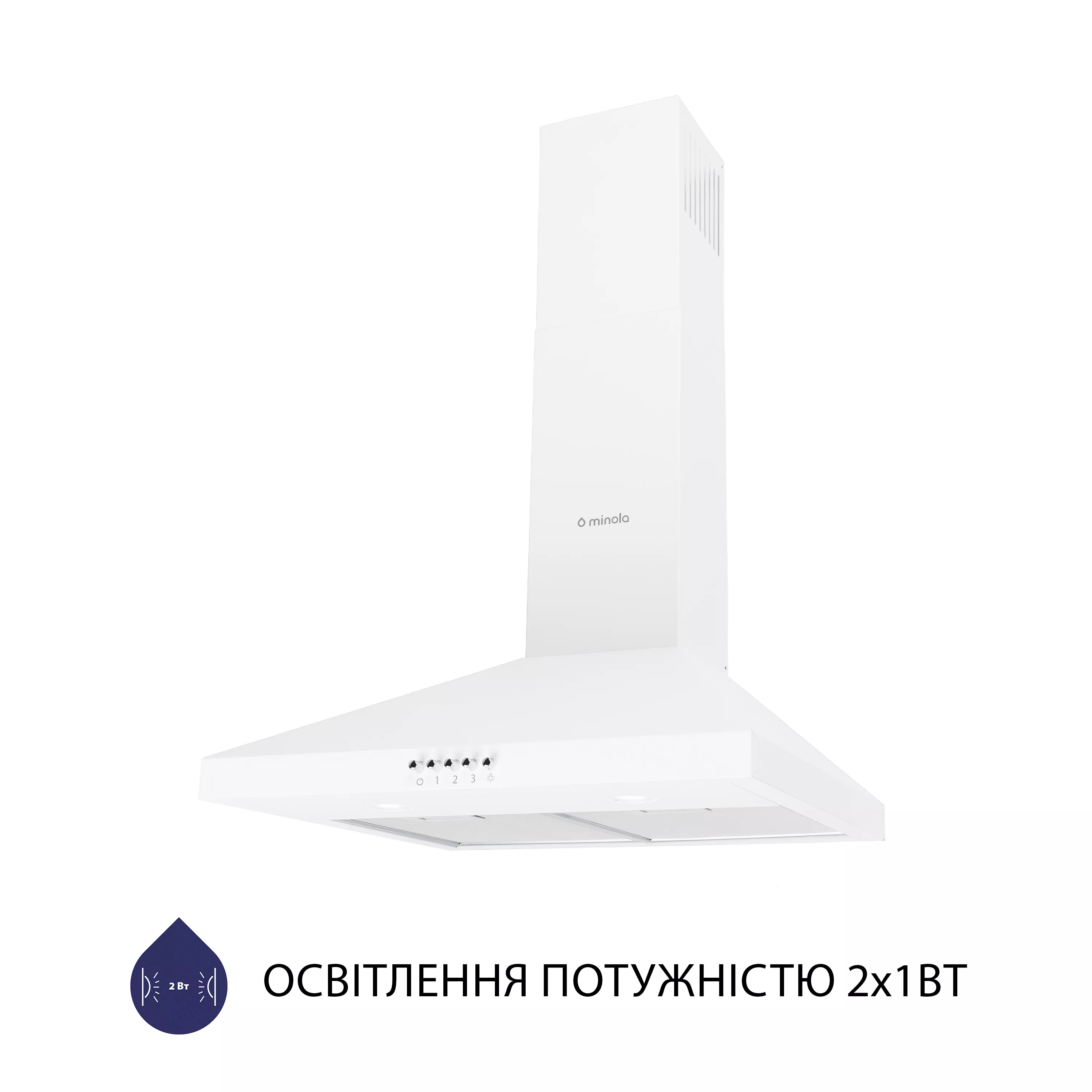 Витяжка купольна Minola HK 5212 WH 700 LED - зображення 3