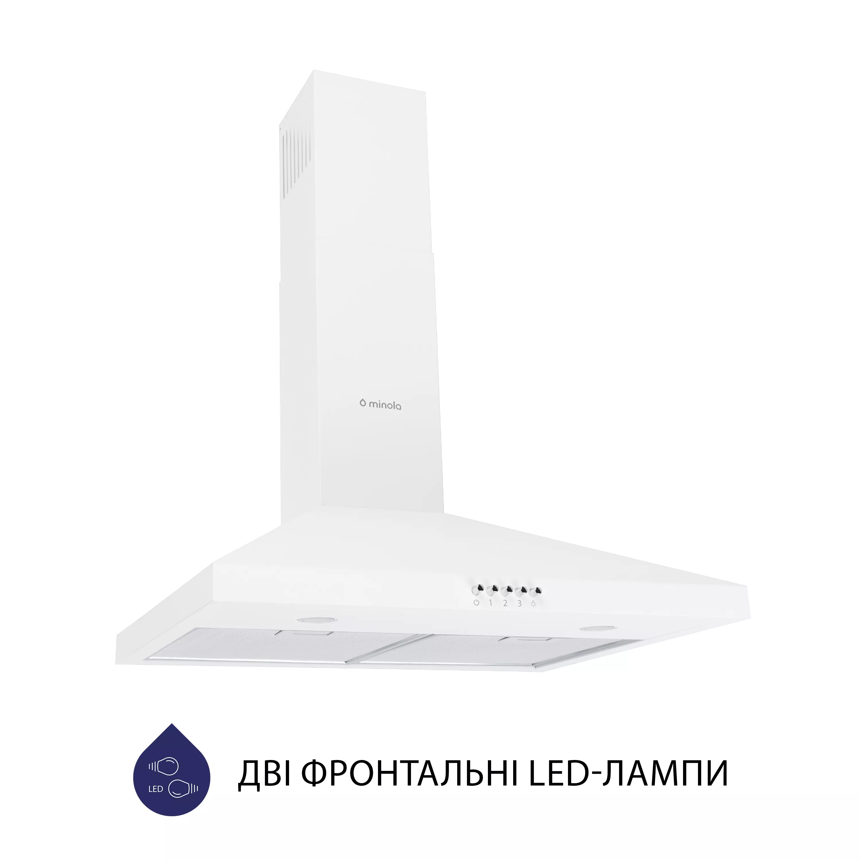 Витяжка купольна Minola HK 6212 WH 700 LED - зображення 2