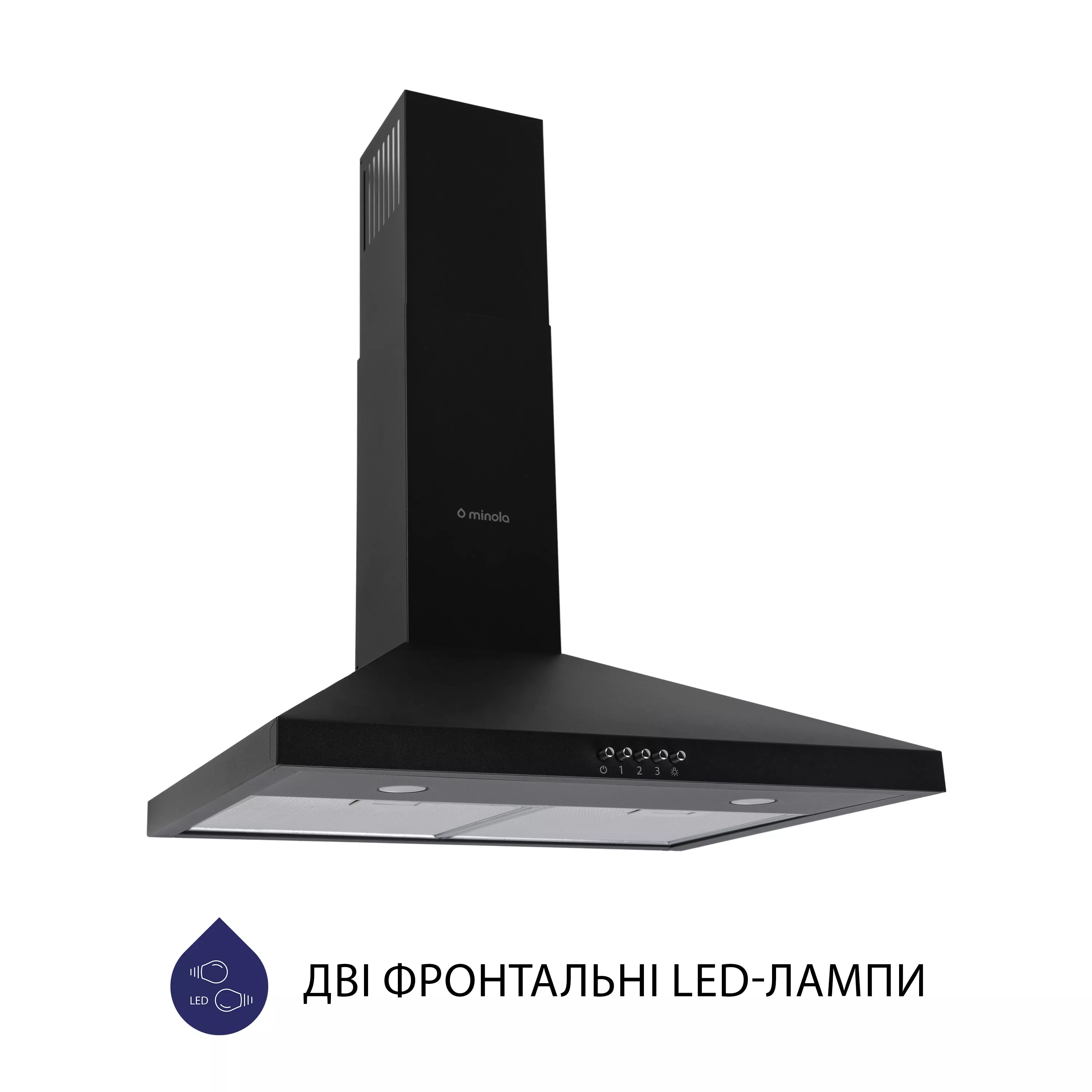 Витяжка купольна Minola HK 6412 BL 850 LED - зображення 2