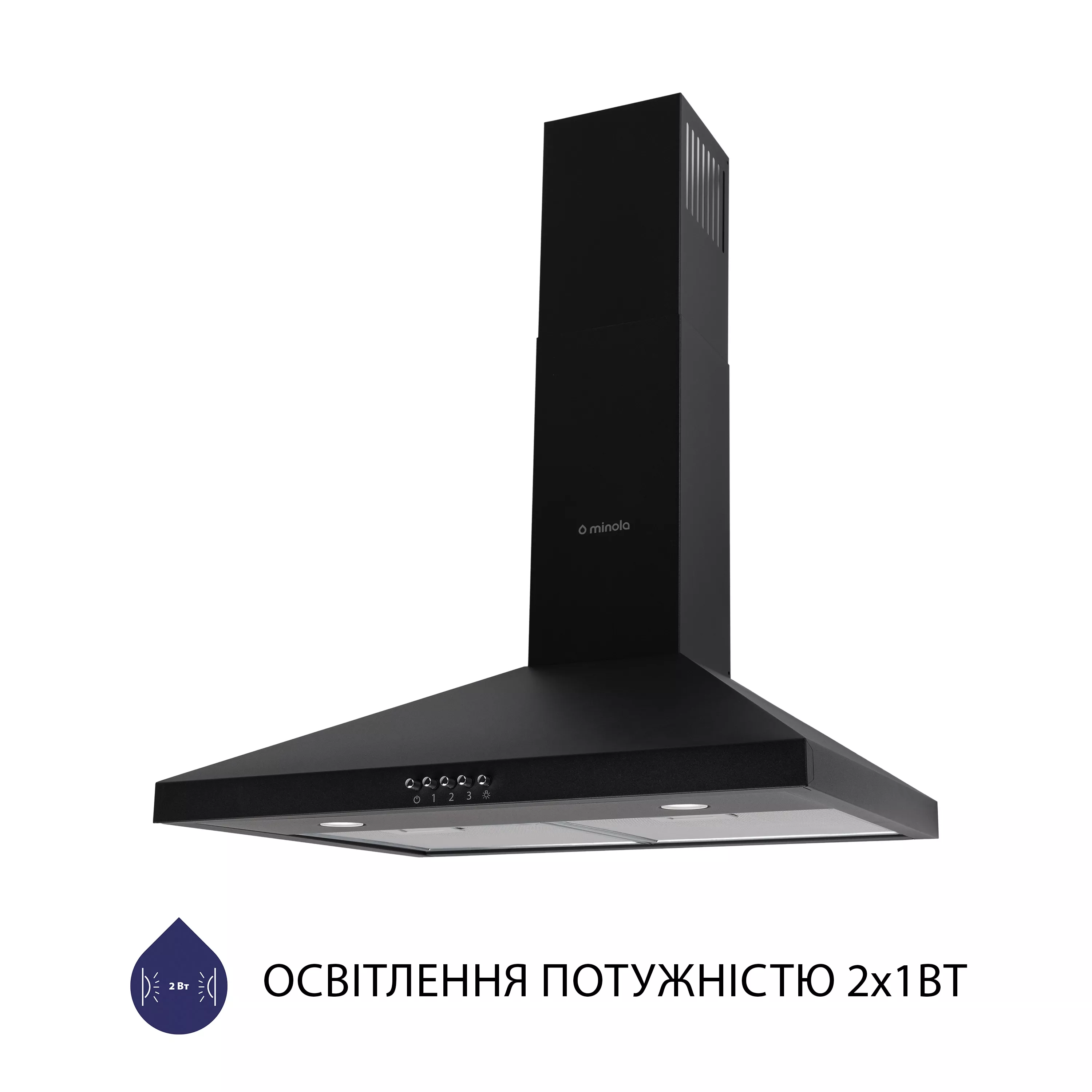 Витяжка купольна Minola HK 6412 BL 850 LED - зображення 3