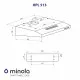 Вытяжка плоская Minola HPL 513 BL - зображення 11